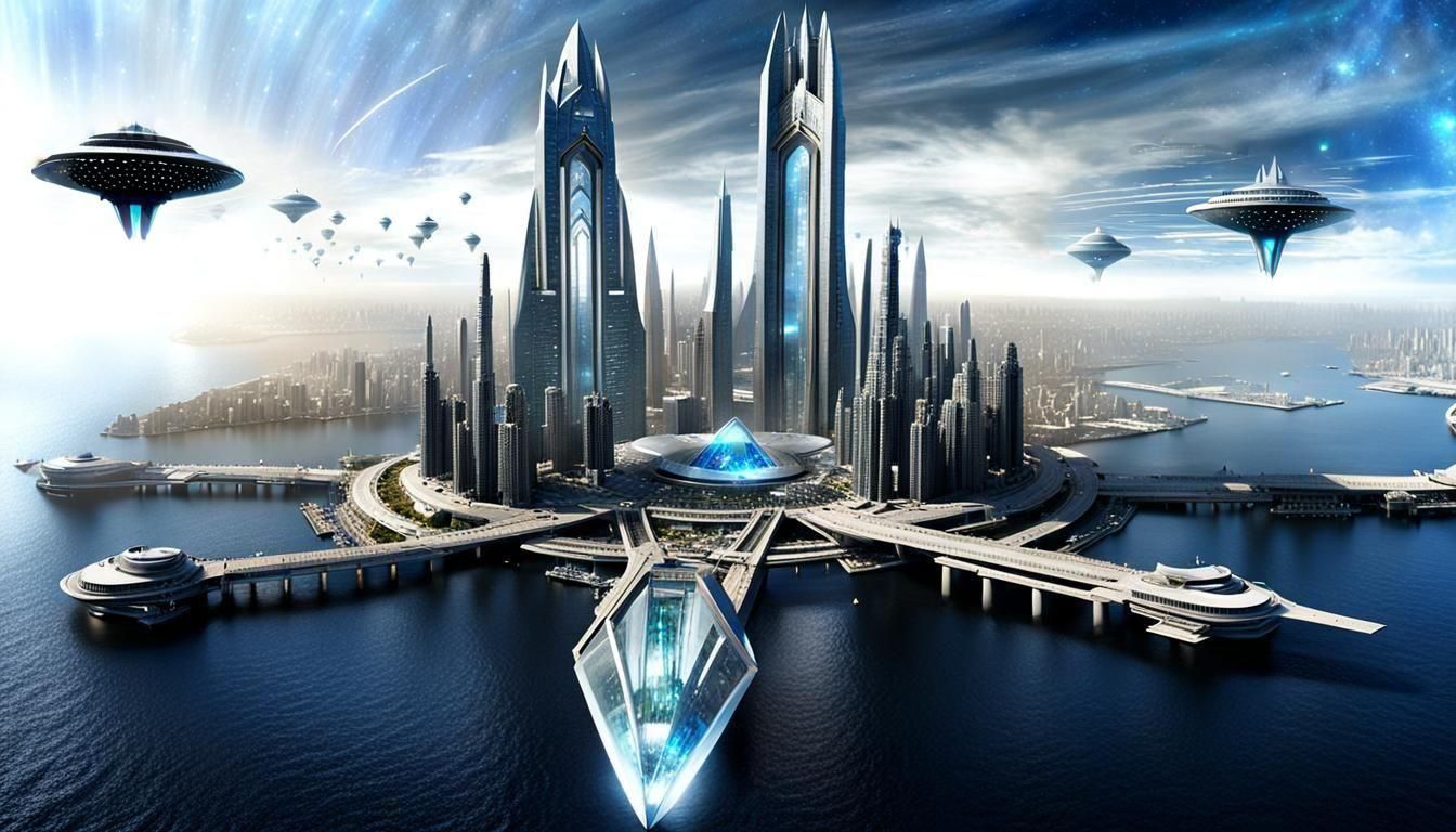 1344x768 Star Gate Atlantis city. Atlantis: Crystal