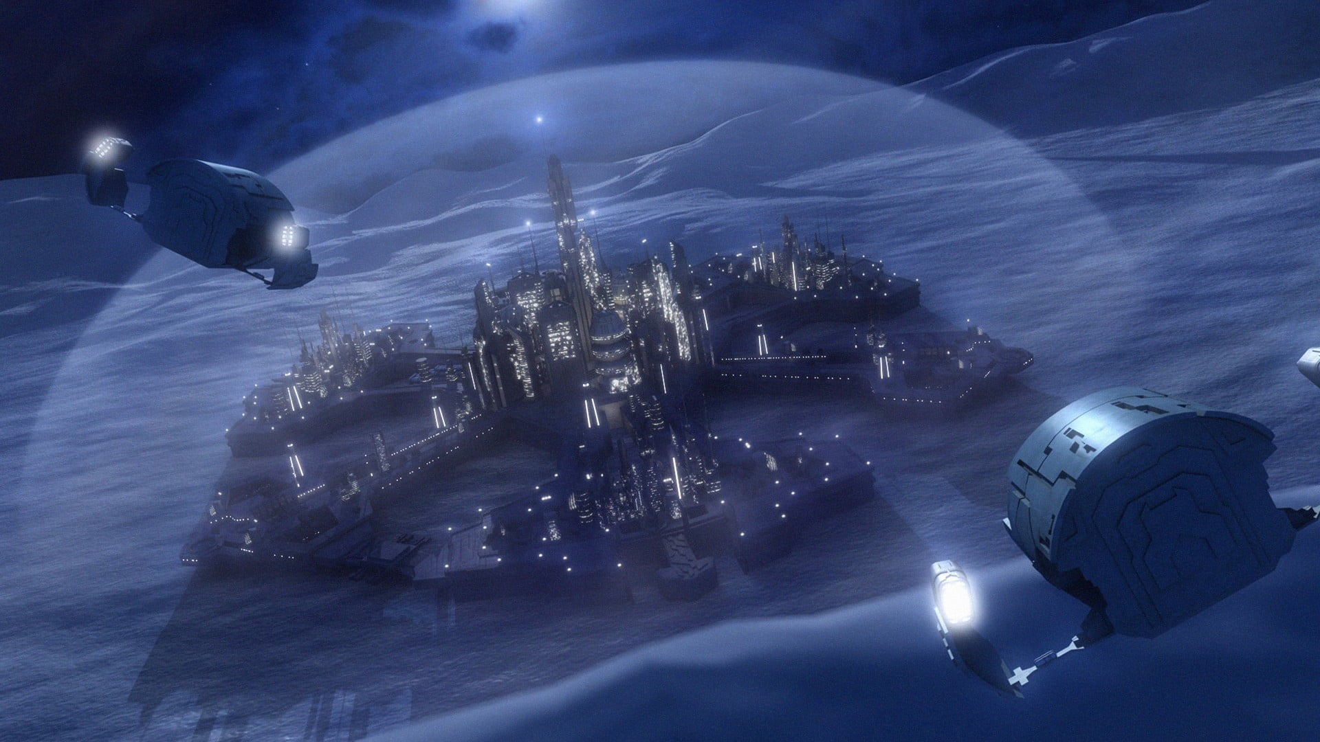 1920x1080 Space ships and dome city illustration, Atlantis, Stargate, jumper HD wallpaper