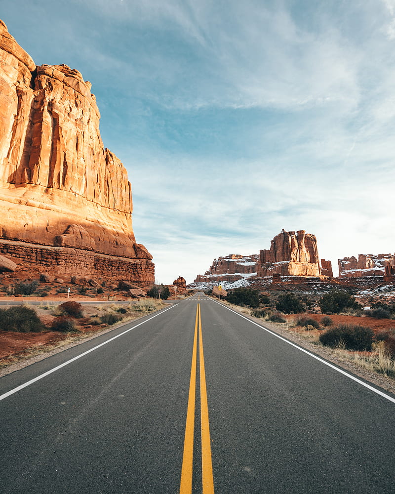 800x1000 Road, canyon, desert, rocks, nature, HD phone wallpaper