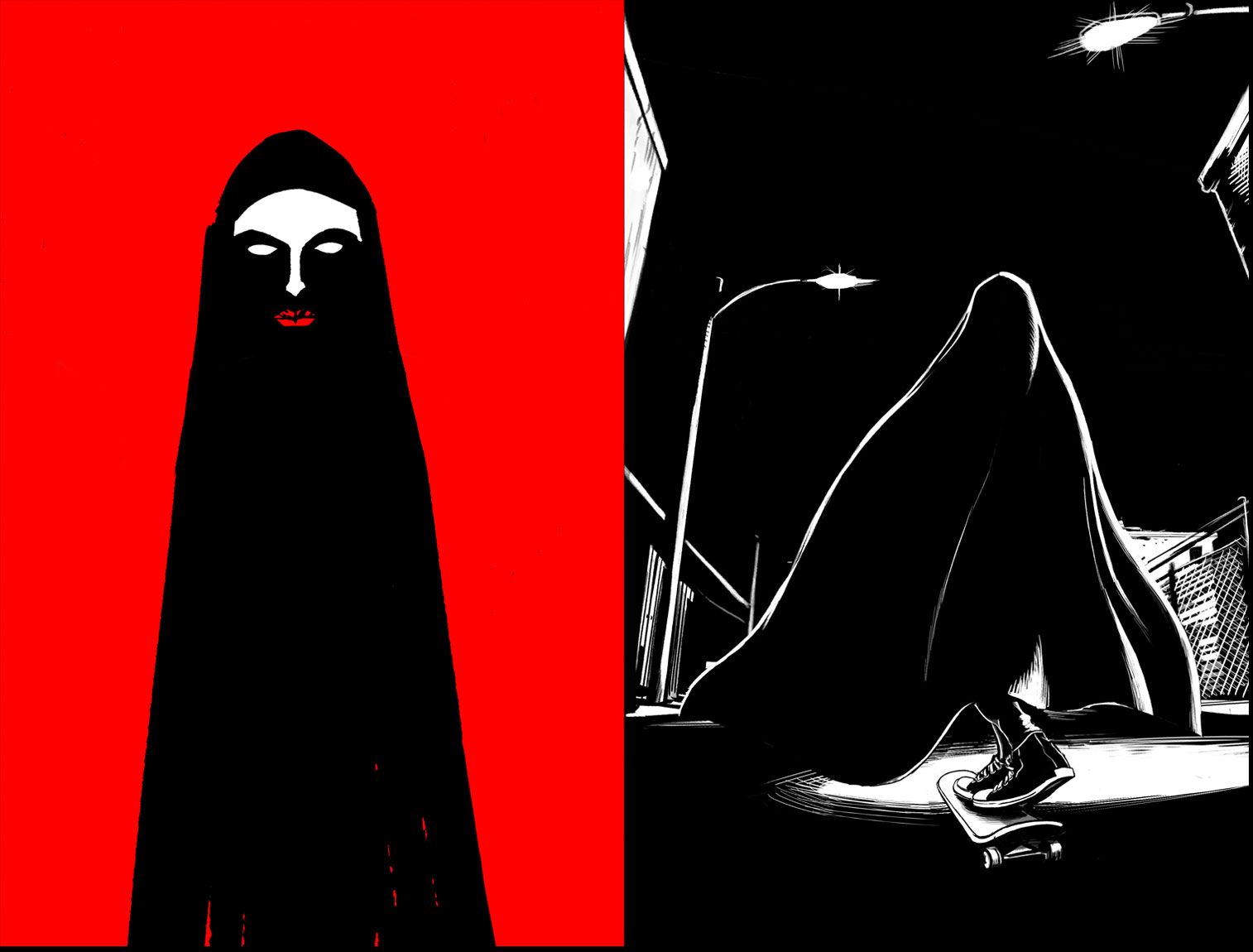 1514x1150 A Girl Walks Home Alone At Night Wallpaper