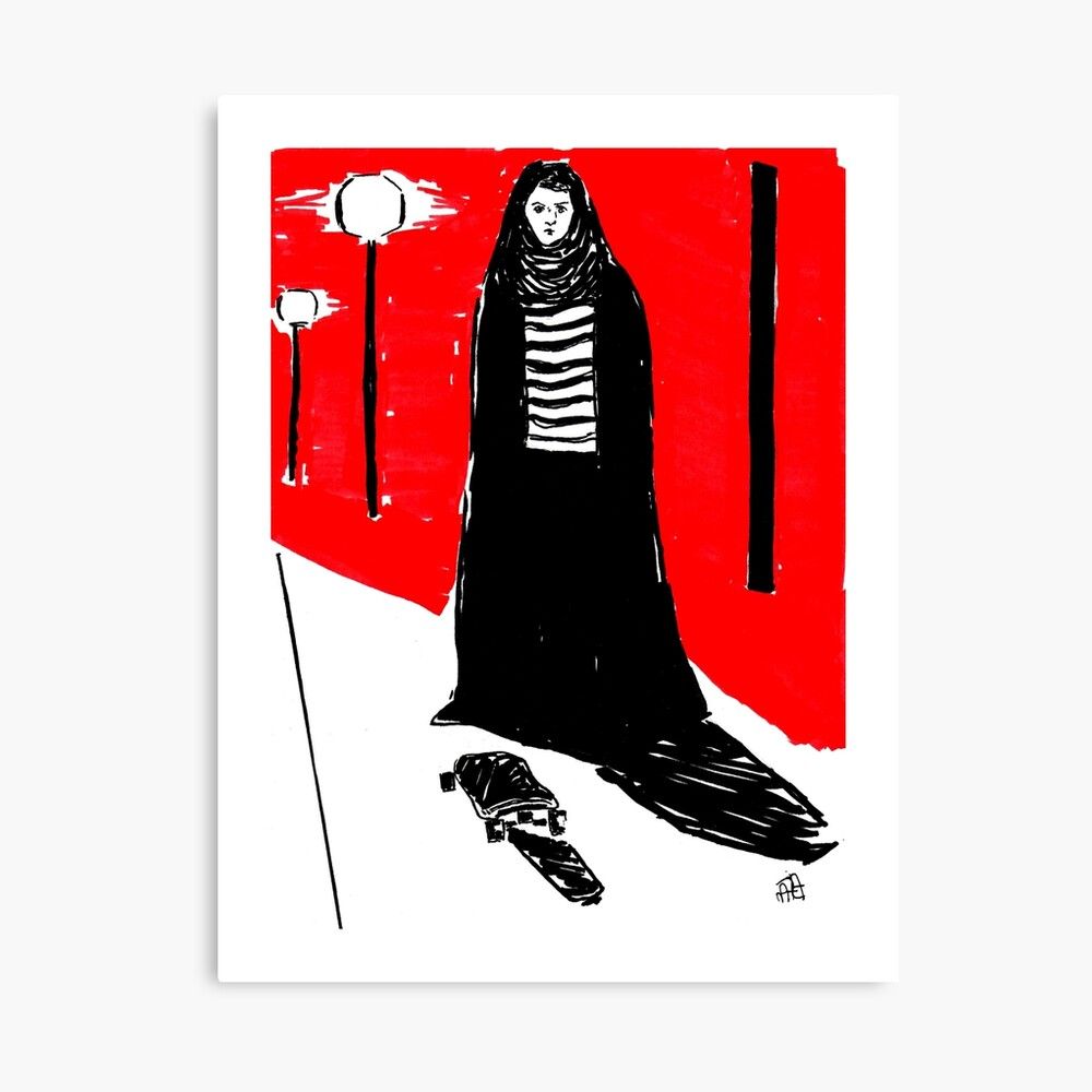 1000x1000 A Girl Walks Home Alone at Night Poster
