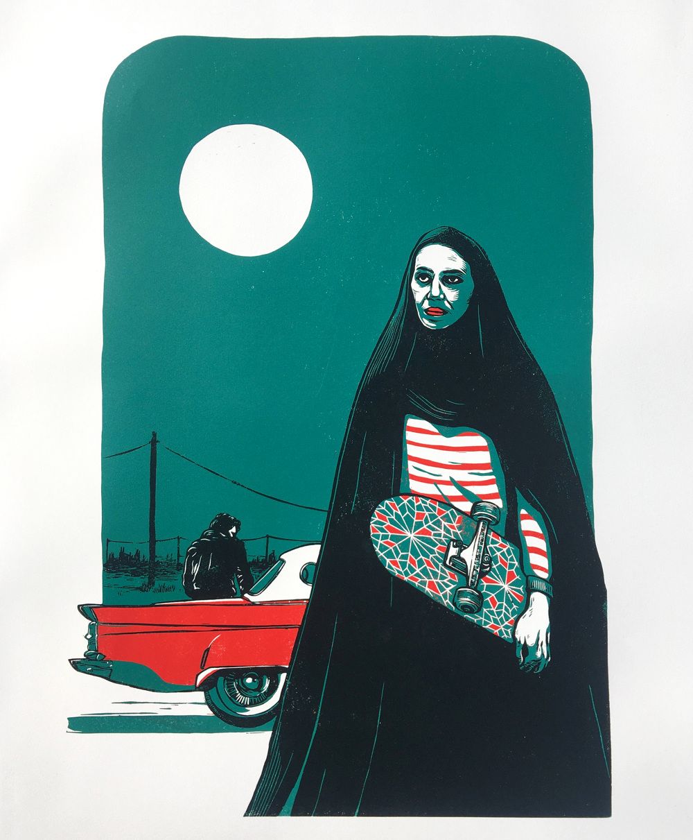 1000x1211 A Girl Walks Home Alone At Night
