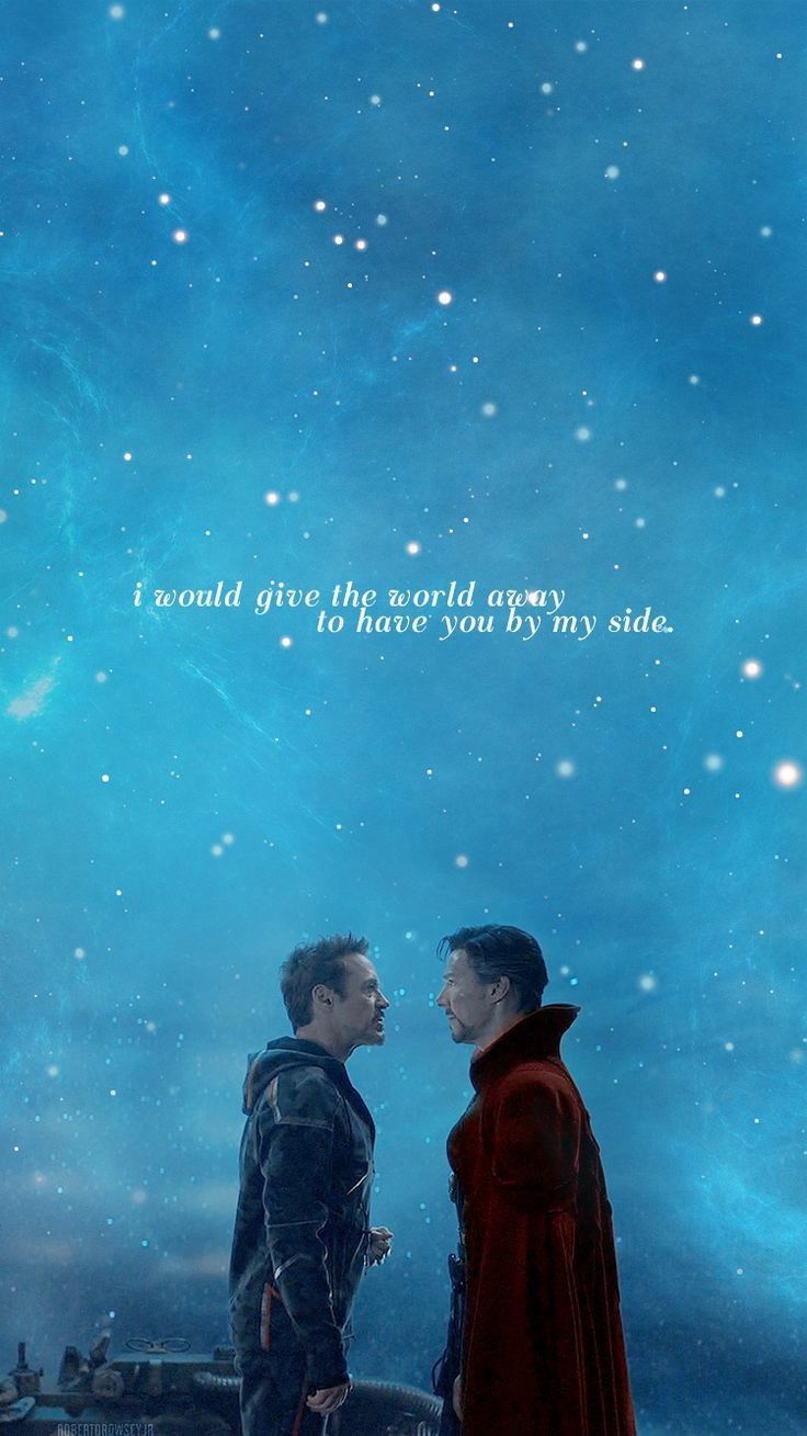 736x1309 Ironstrange wallpaper. I love you in every universe wallpaper, Dr strange and tony stark, Marvel love