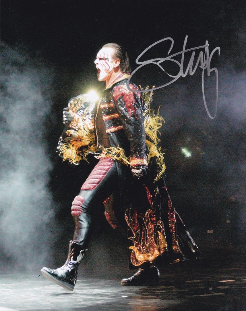 857x1080 WWE WCW WWF STING SIGNED 8X10 PHOTO AUTHENTIC AUTOGRAPH WRESTLEMANIA COA PROOF B