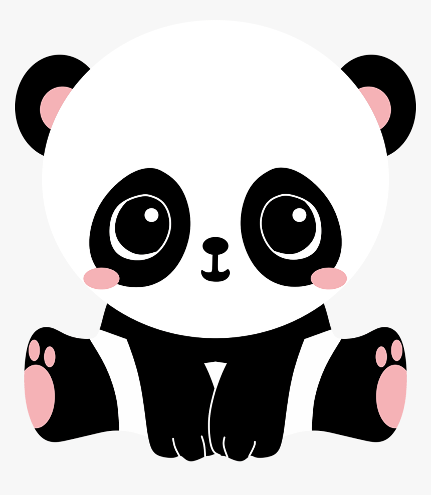 860x989 Cute Panda Transparent Image Kawaii, HD Png Download