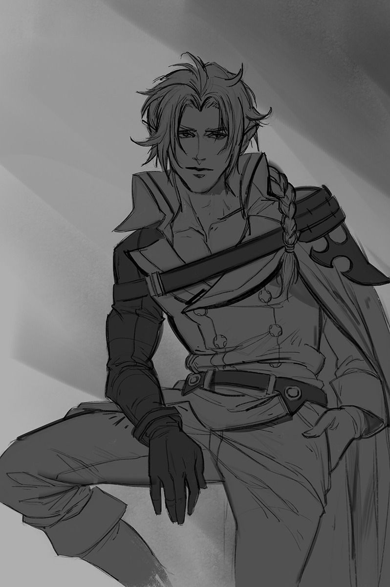 798x1200 Crowley Eusford. The quick sketch. I definitely want to improve my lineart technique. The pose was taken from a photo reference