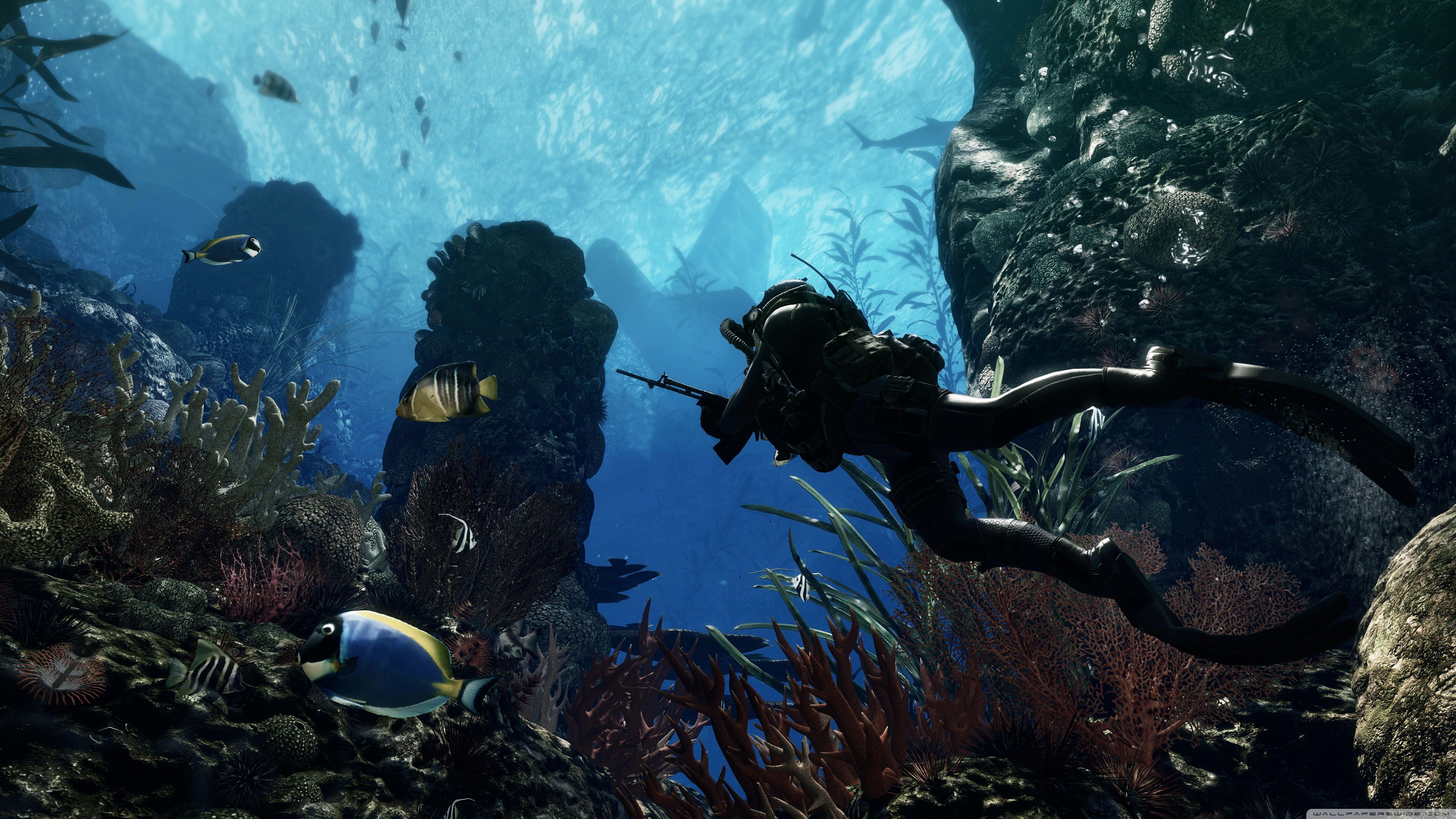 3840x2160 Call Of Duty Ghosts Underwater 4K UHD Wallpaper for UltraHD Desktop and TV : Widescreen and UltraWide Display : Dual Monitor : Smartphone and Tablet Devices