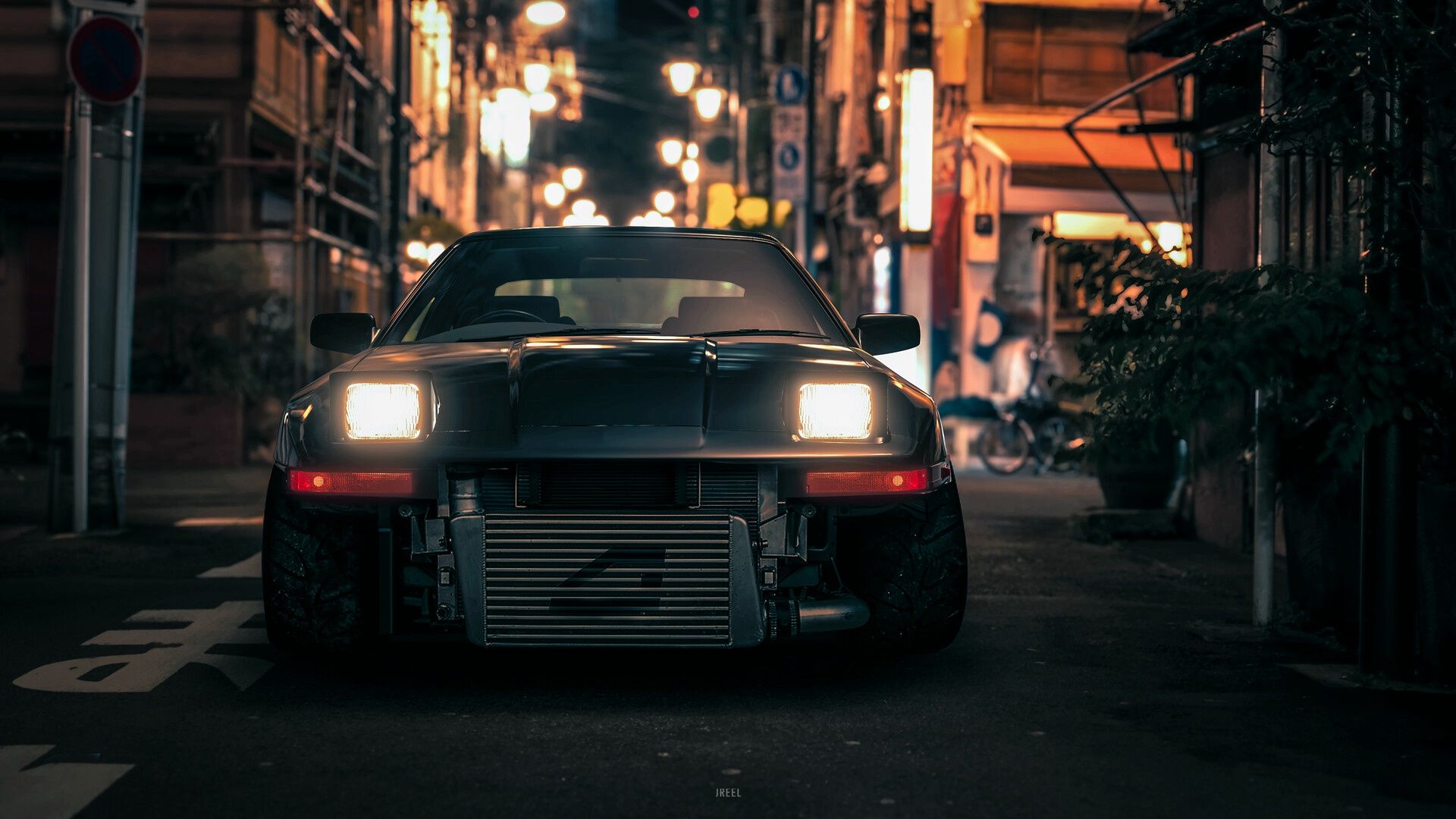 1920x1080 Wallpaper Tokyo, Japan, Toyota, cars, night, cat, Supra, Concept Art for mobile and desktop, section игры, resolution 1920x1080