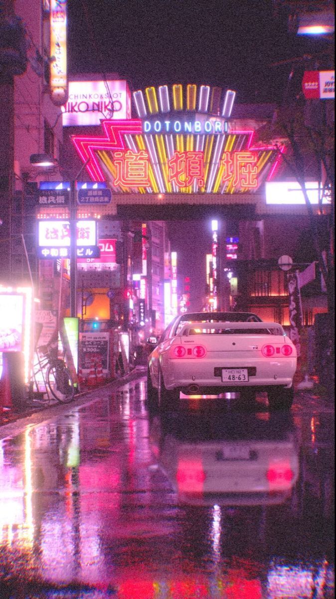 674x1200 Tokyo drift pink. Street cars wallpaper, 80s retro wallpaper, Car aesthetic