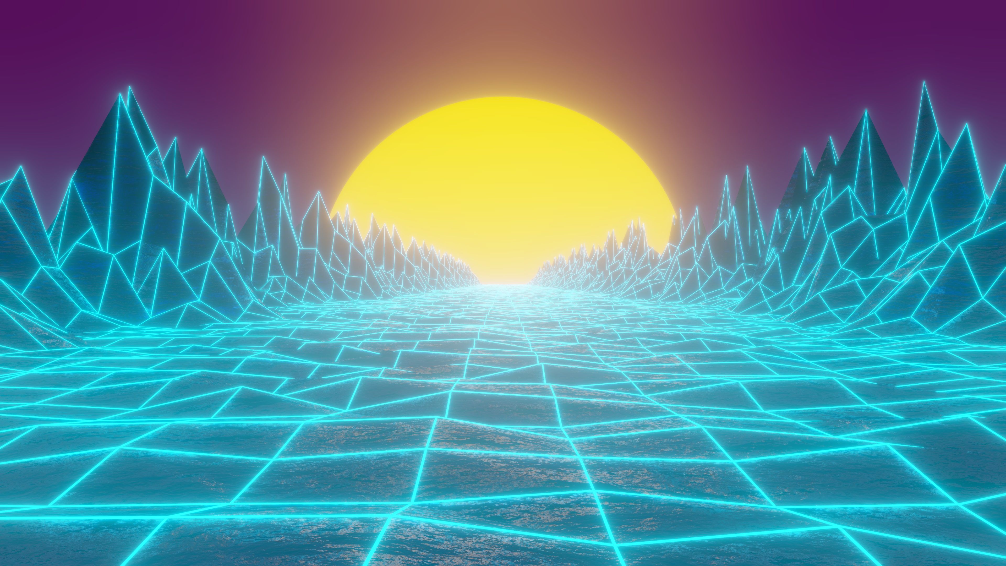 3840x2160 Free Synthwave 4K Wallpaper & Desktop HD Background for PC