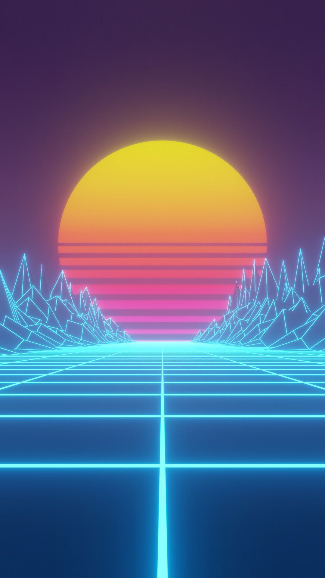 1080x1920 Synthwave For Phone Wallpaper