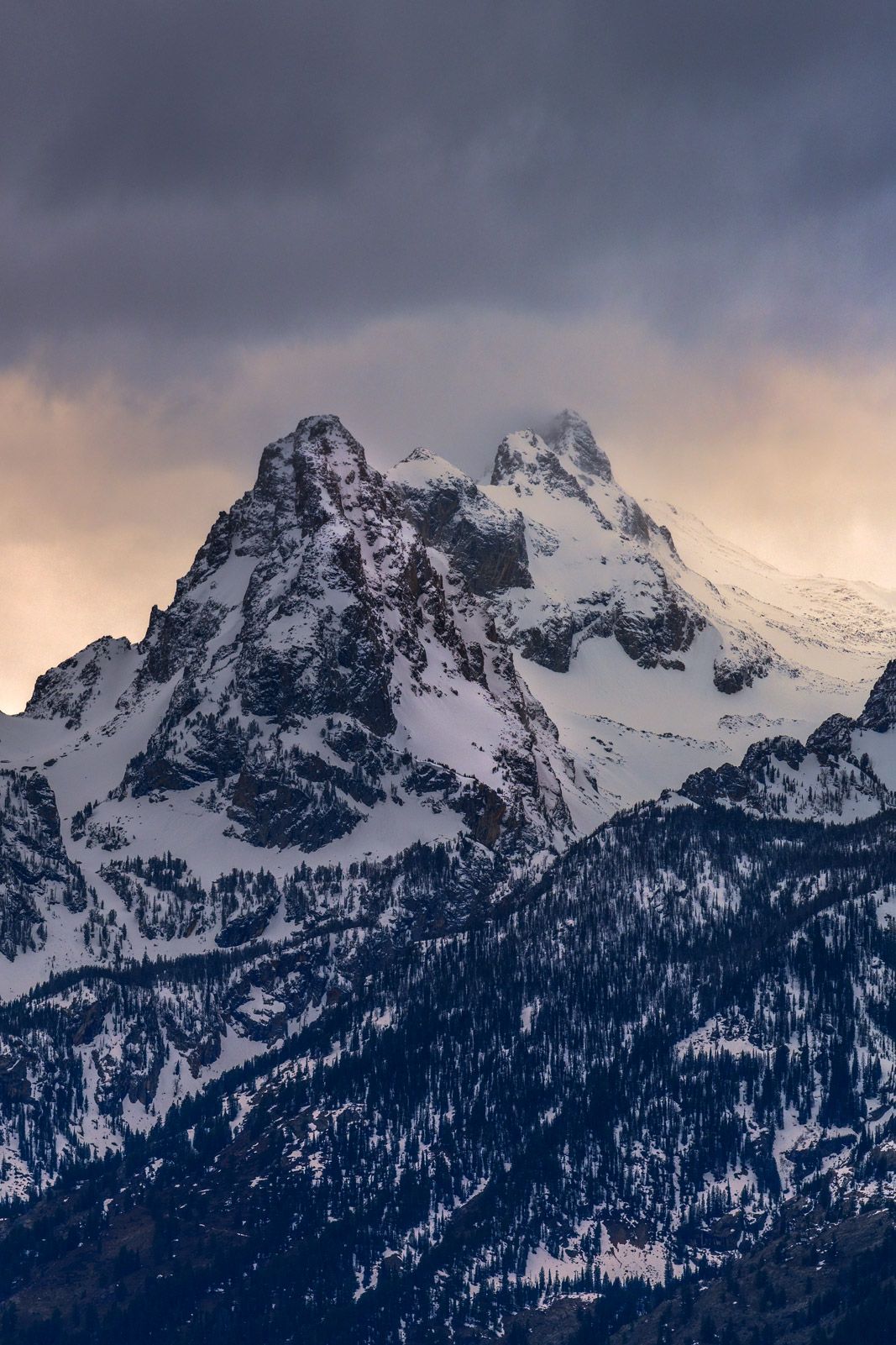 1067x1601 Morning Storm Clouds Over Grand Tetons Fine Art Photo. Fine Art Prints By Joseph C. Filer