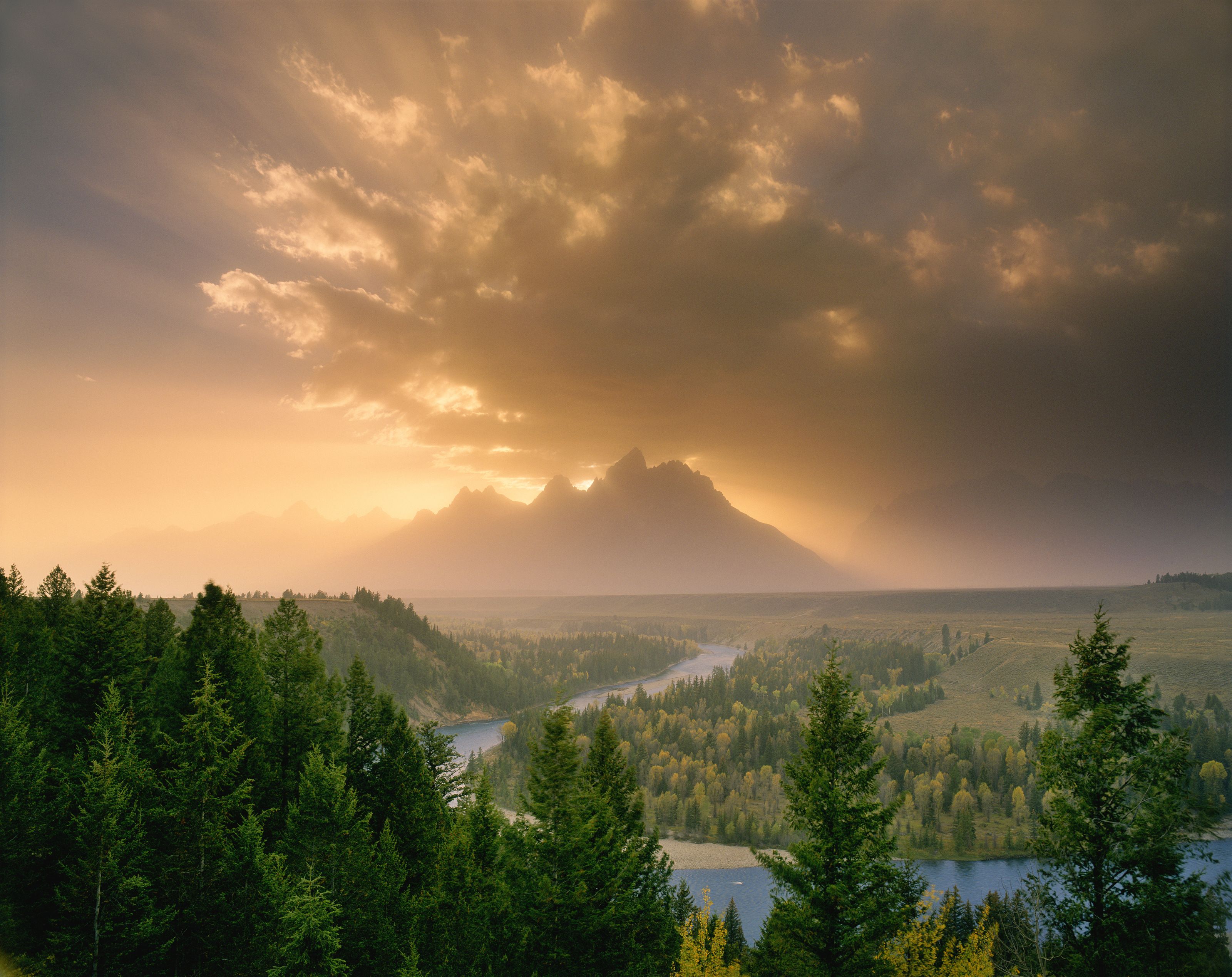 3200x2537 Clearing Storm, Tetons, Wyoming Mural Wallpaper Your Way