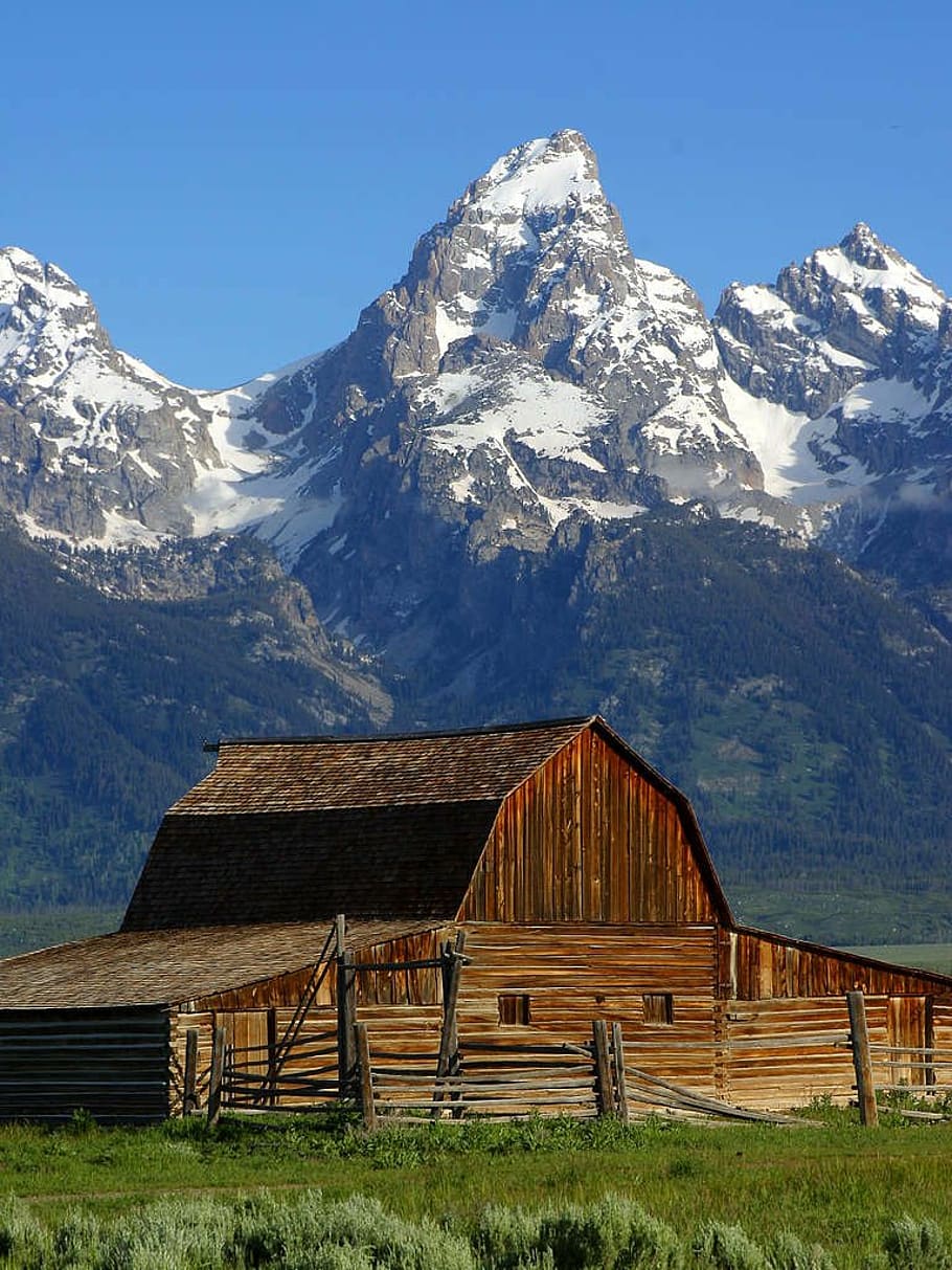 910x1213 mormon row barn, wyoming, national park, usa, nature, mountains, grand teton national park, mountain