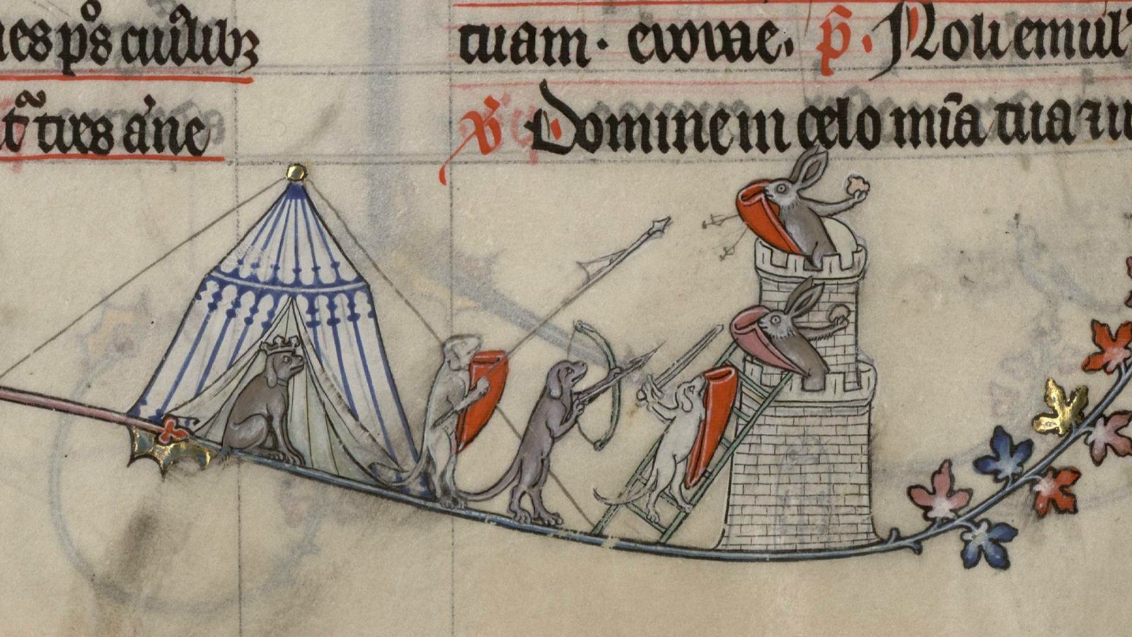 1600x900 Barbaric bunnies battle it out in medieval manuscripts