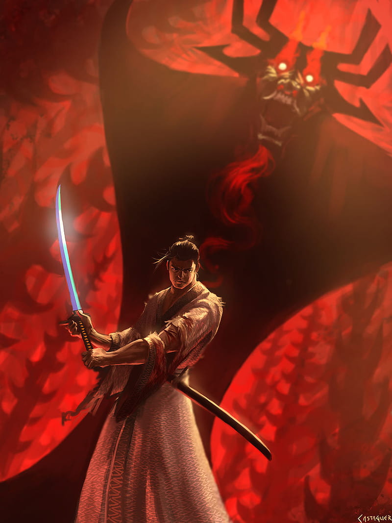 800x1067 Fantasy art, Samurai Jack, samurai, HD phone wallpaper