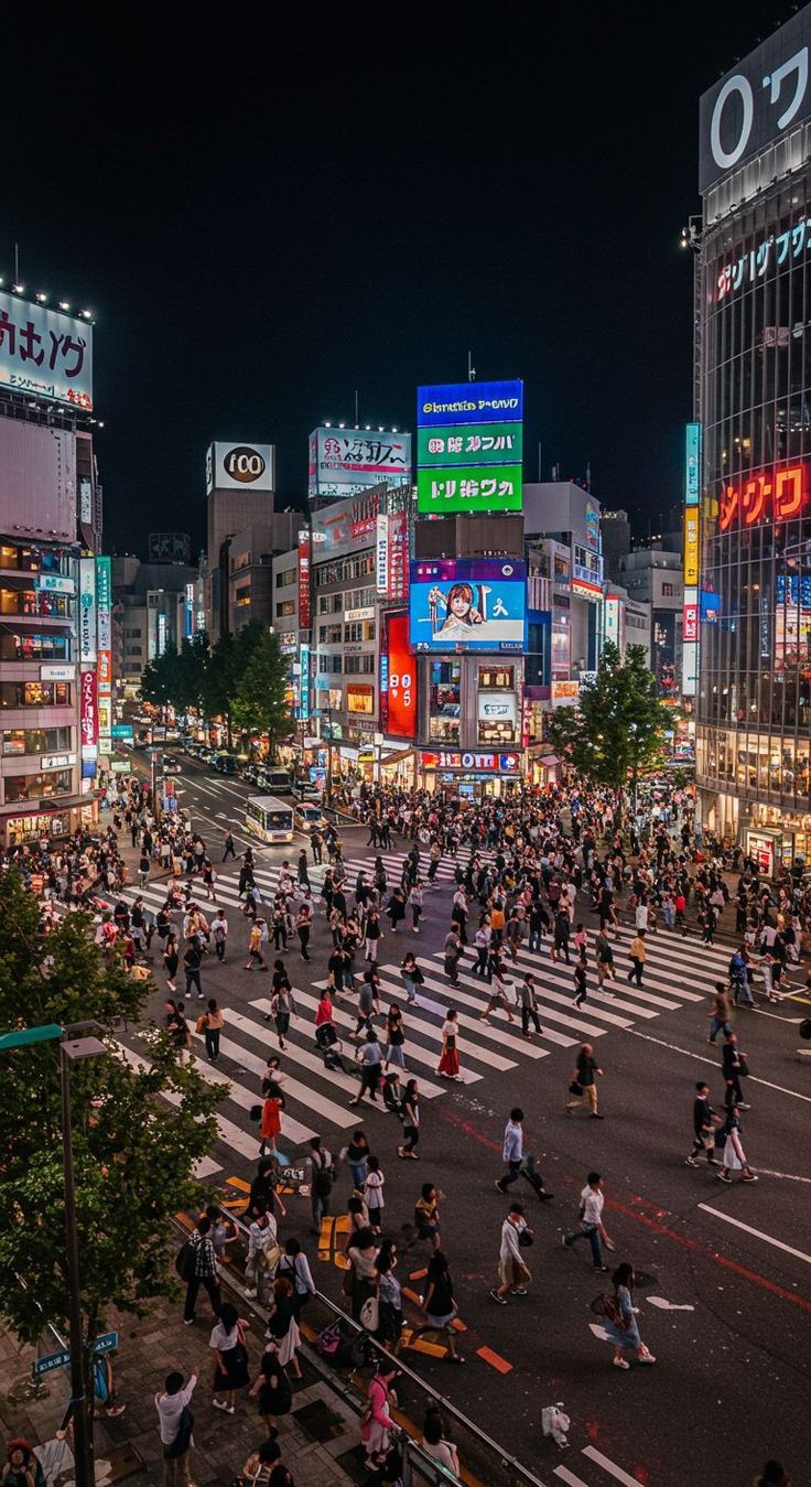 736x1349 Shibuya Crossing: Tokyo's Electric Heartbeat
