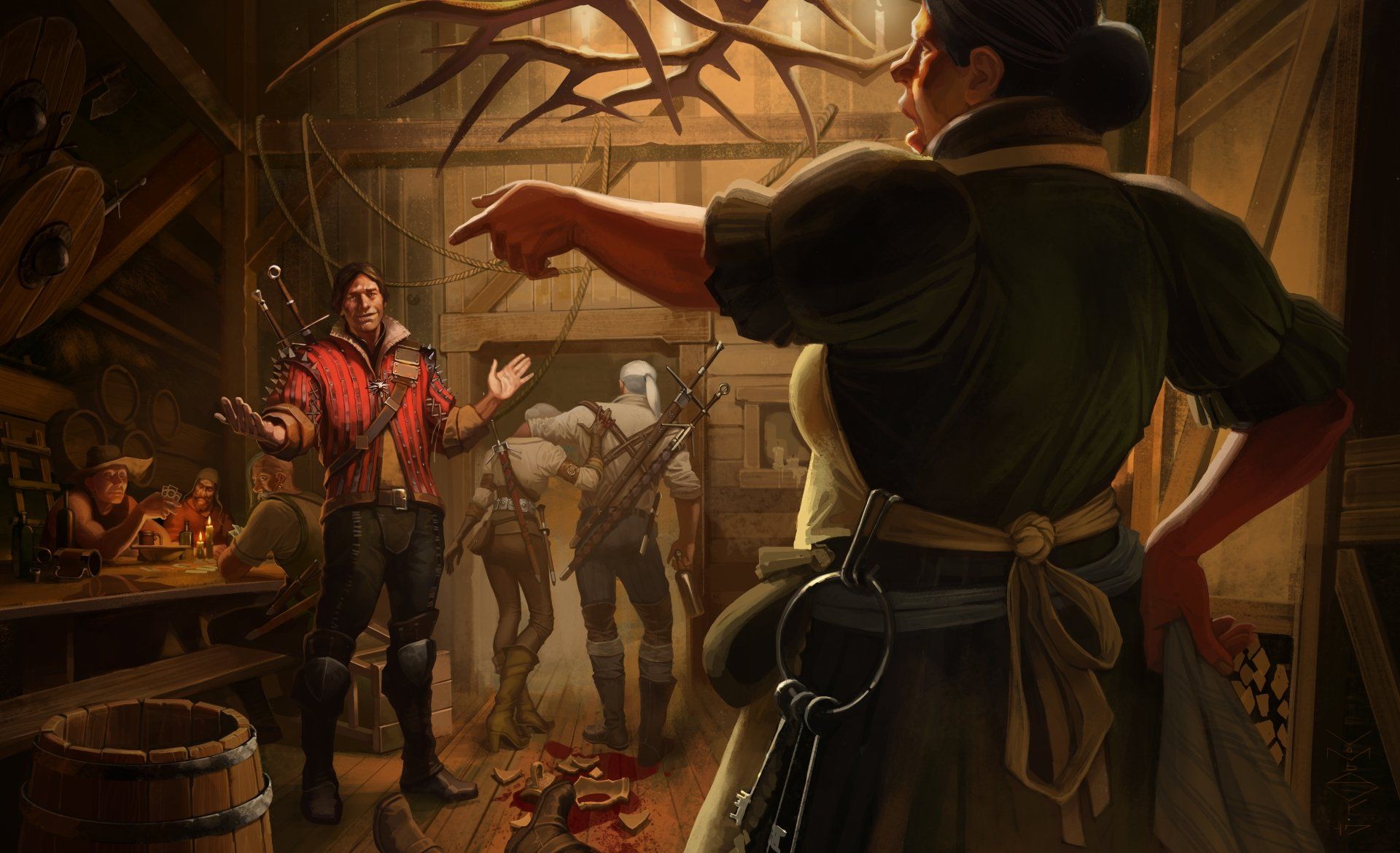 1920x1169 Fantasy Tavern Wallpaper