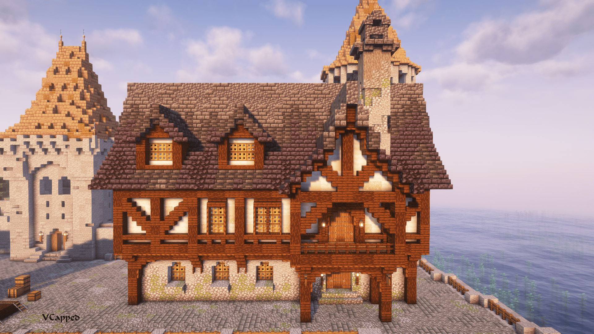 1920x1080 I Made This Medieval Tavern Inn For My Harbor. What Do You Think?