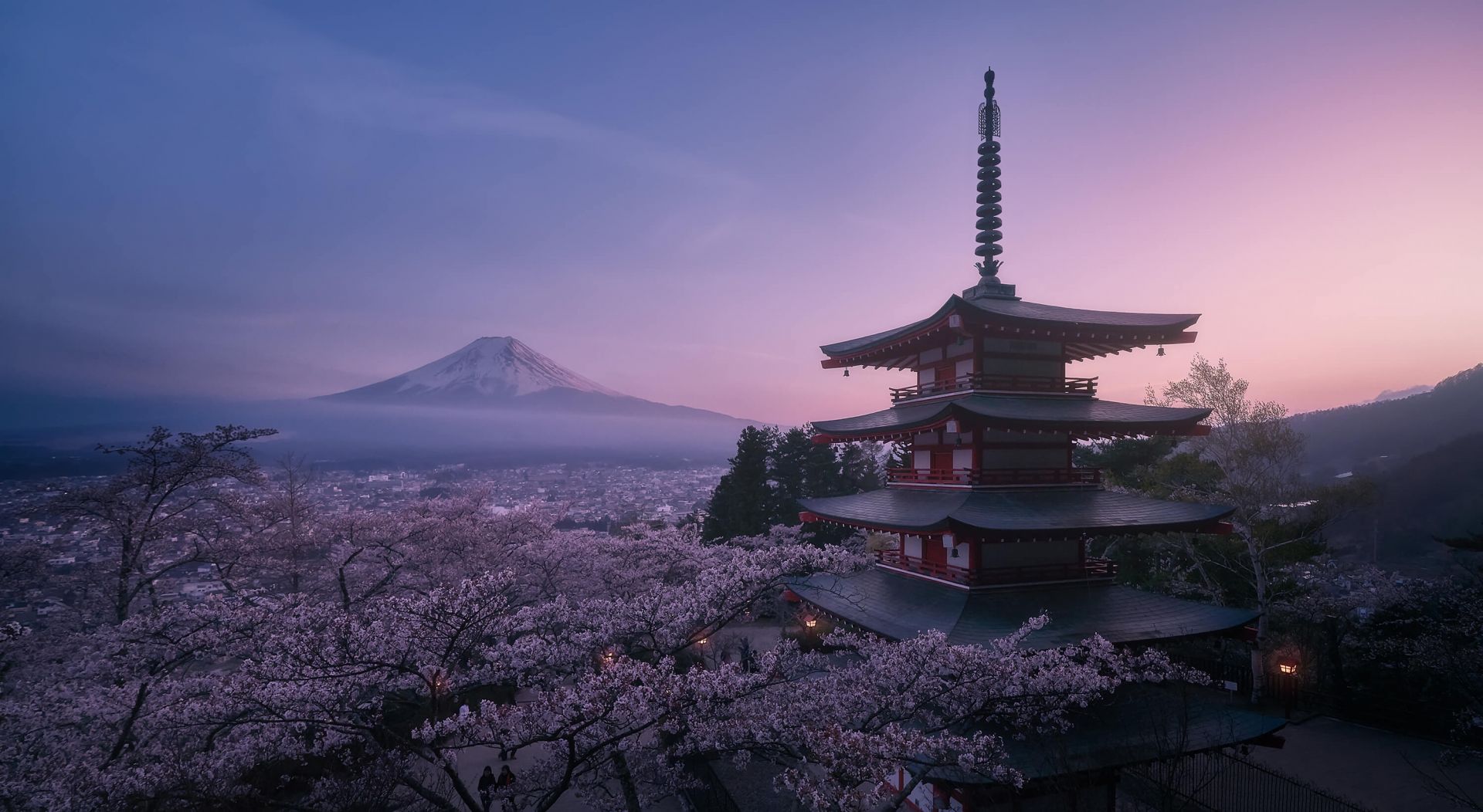 1920x1052 Mt Fuji Sakura
