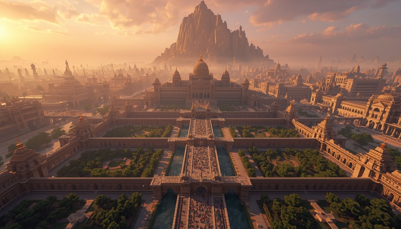 1344x768 minecraft kingdom city vast enough host millions