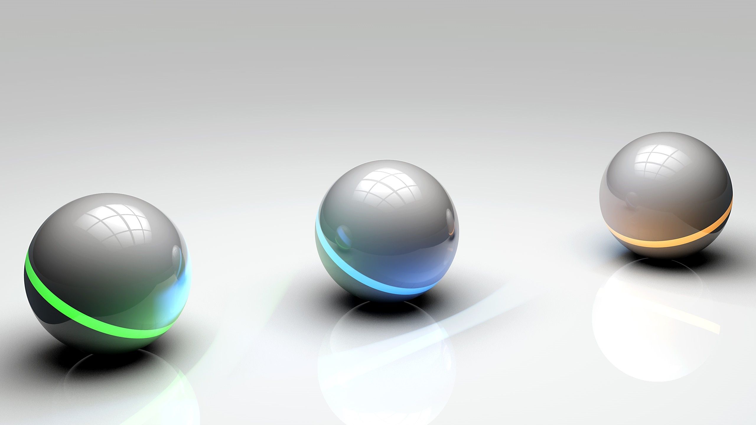 2560x1440 Wallpaper Blue and Teal Ball on White Surface, Background Free Image