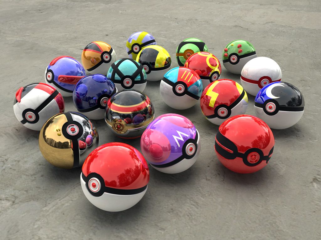 1024x768 Master Ball Wallpaper