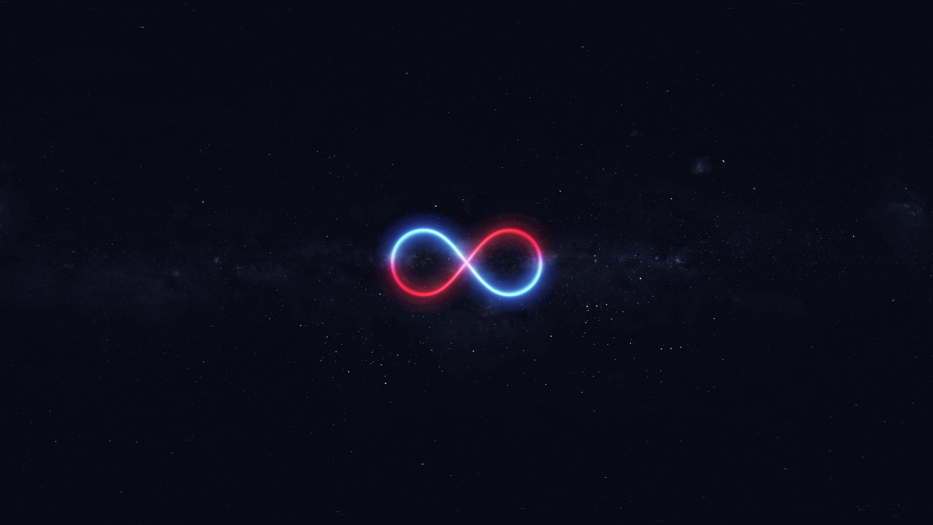 3840x2160 Infinity Wallpaper 4K, Stars, Night sky, Dark background