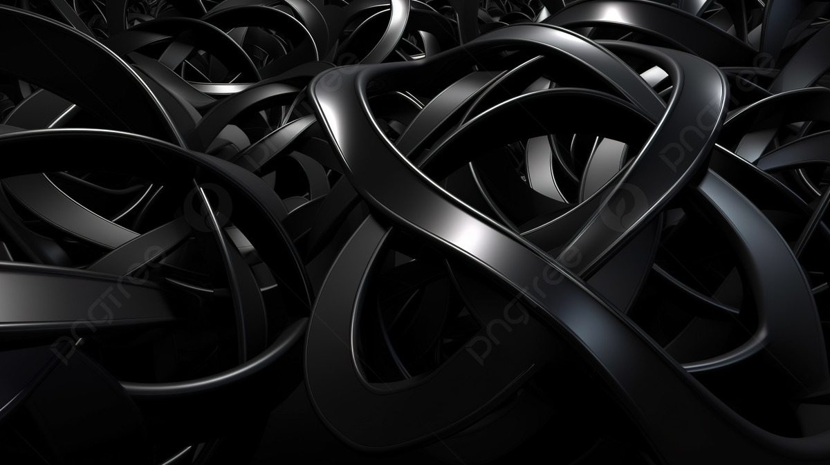 1200x673 Many Black Rings Forming An Infinity Symbol, 3D Abstract Elegant Black Wallpaper Background, HD Photography Photo, Black Background Image And Wallpaper for Free Download