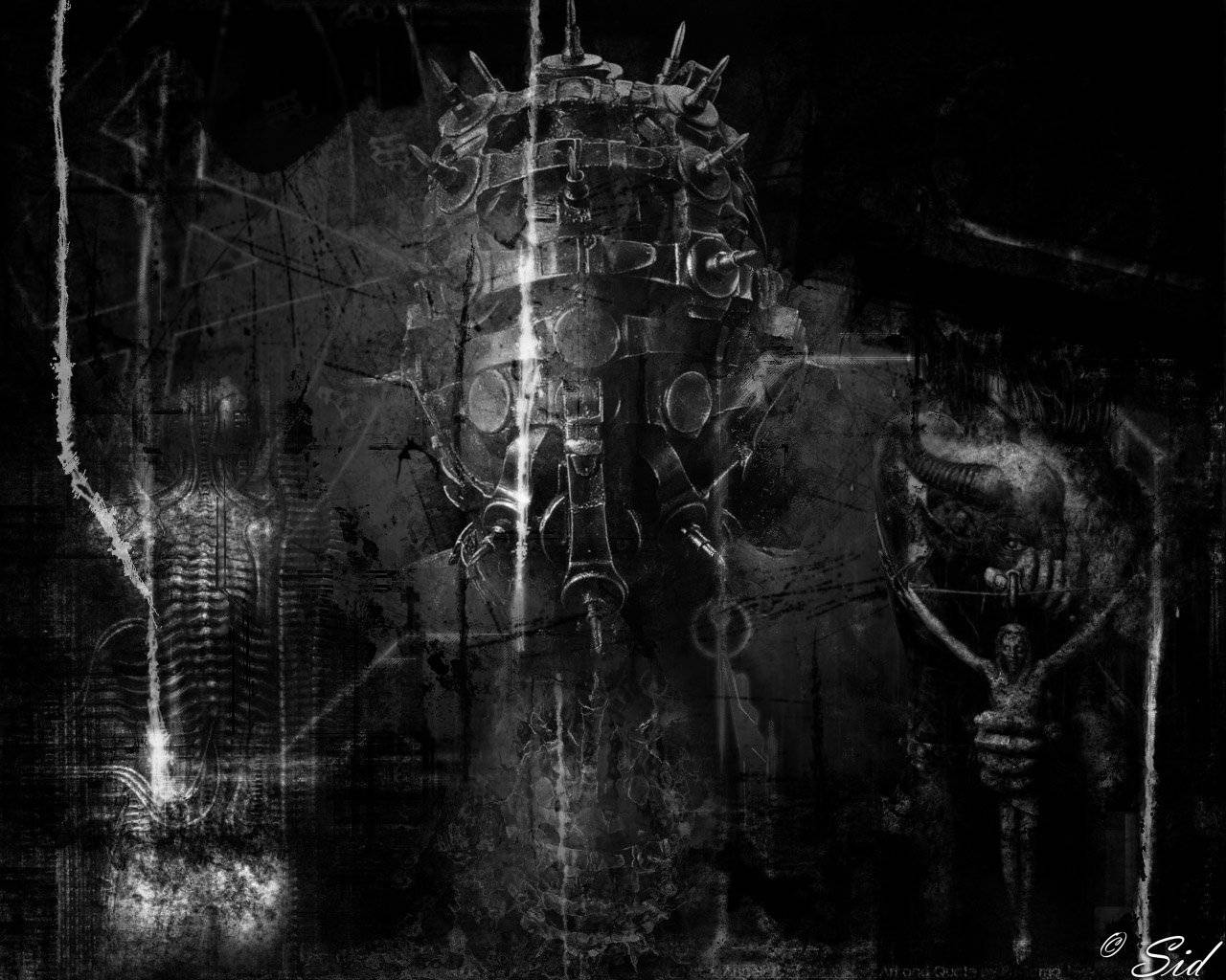 1280x1024 Grunge Metal Gothic Wallpaper