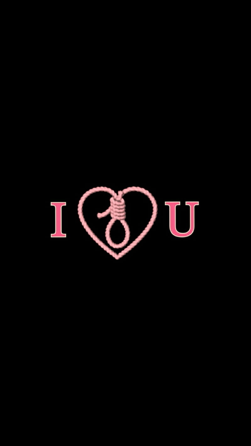 800x1422 I Heart You, goth, grunge, hate, humor, love, pink, punk, sarcasm, sarcastic, HD phone wallpaper