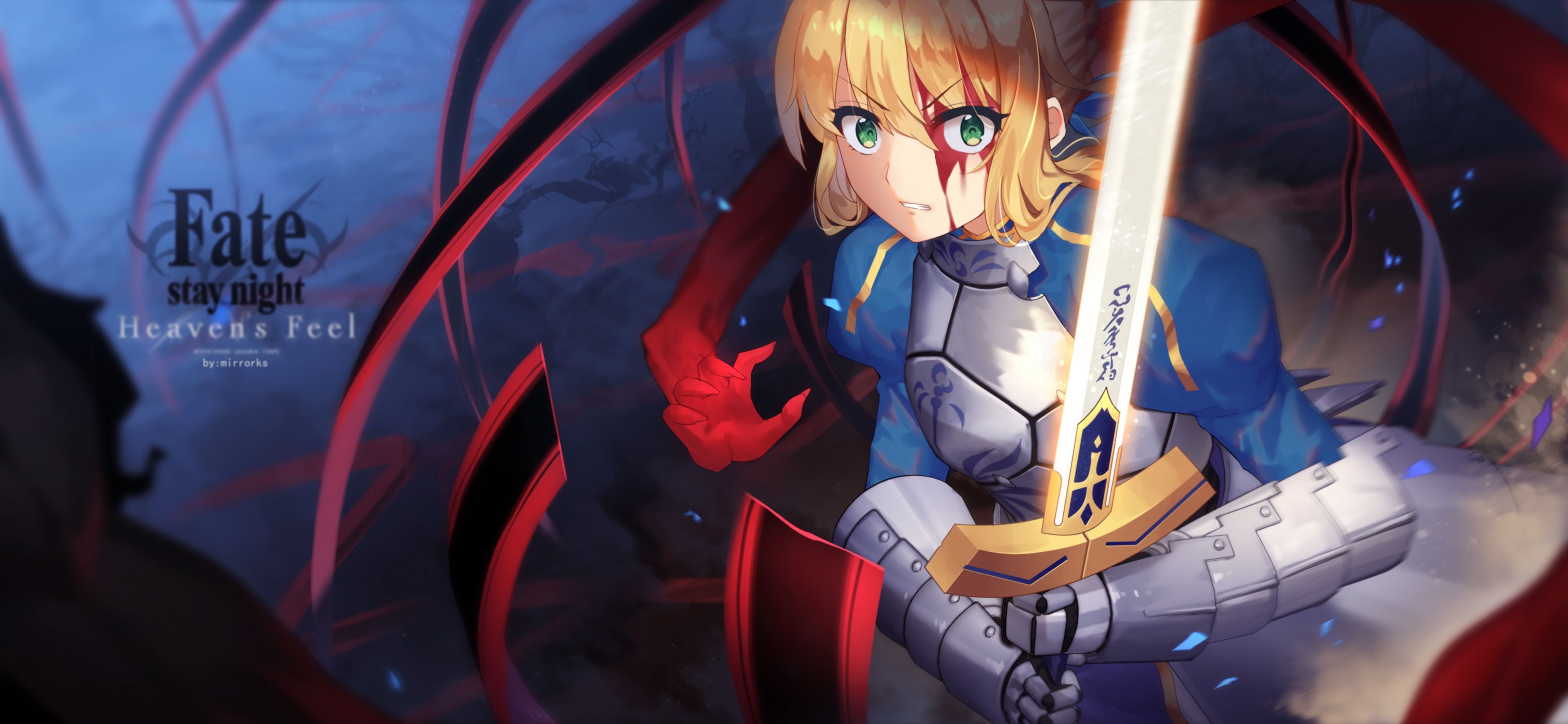 4096x1892 Desktop Wallpaper: Anime, Fate Stay Night Movie: Heaven's Feel, Artoria Pendragon, Excalibur, Saber (Fate Series), Fate Series 4K Free Download For PC. 455331