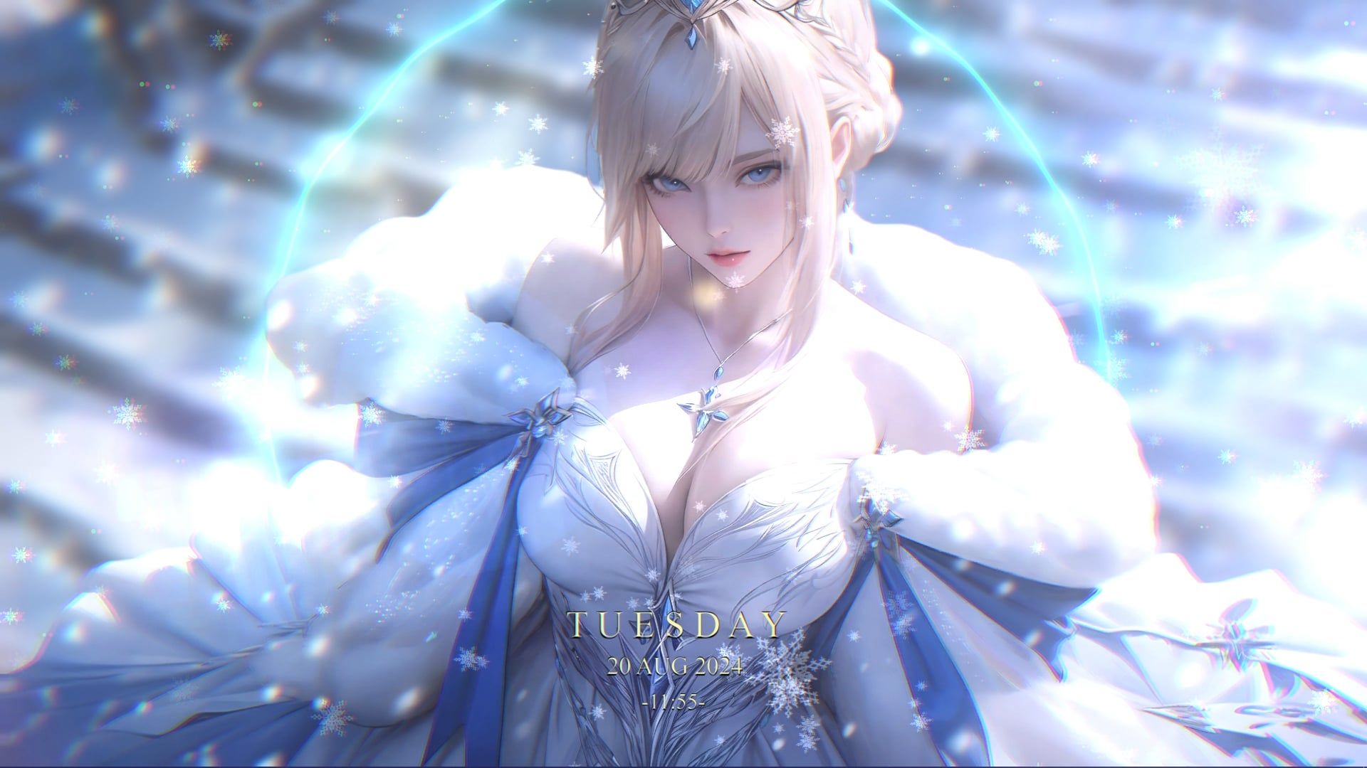 1920x1080 Winter Artoria Pendragon (Saber). Fate Zero [4K, Audio Responsive, Customizable]