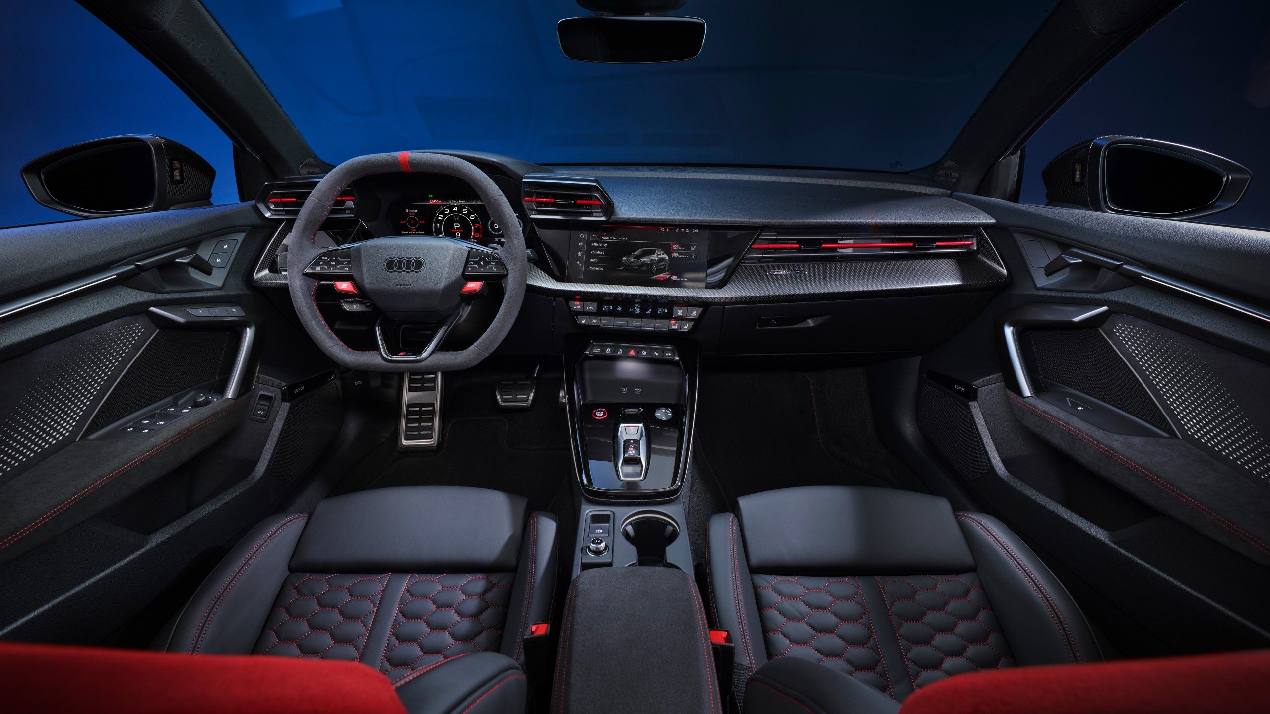 2560x1440 Audi RS 3 Sedan 2024 Interior Wallpaper Car Wallpaper