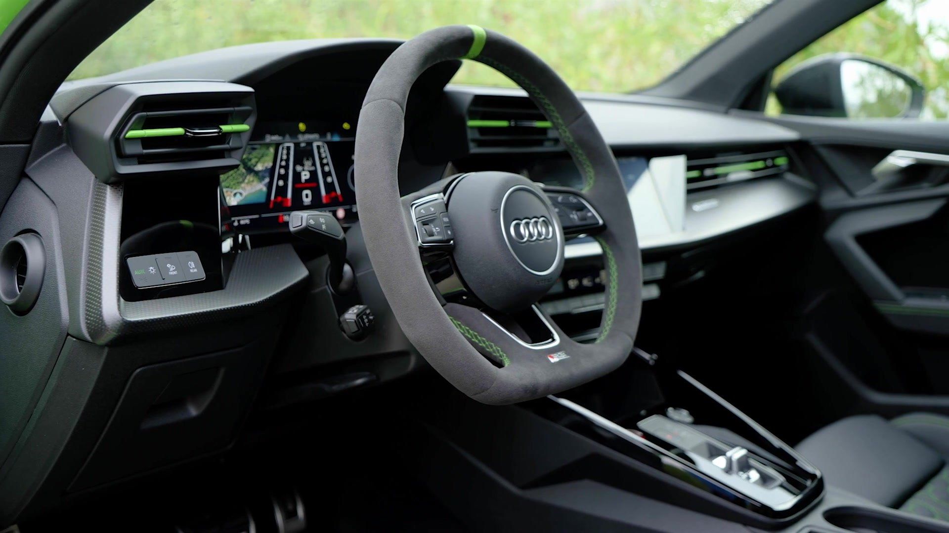 1920x1080 The new Audi RS 3 Sedan Interior Design in Kyalami green