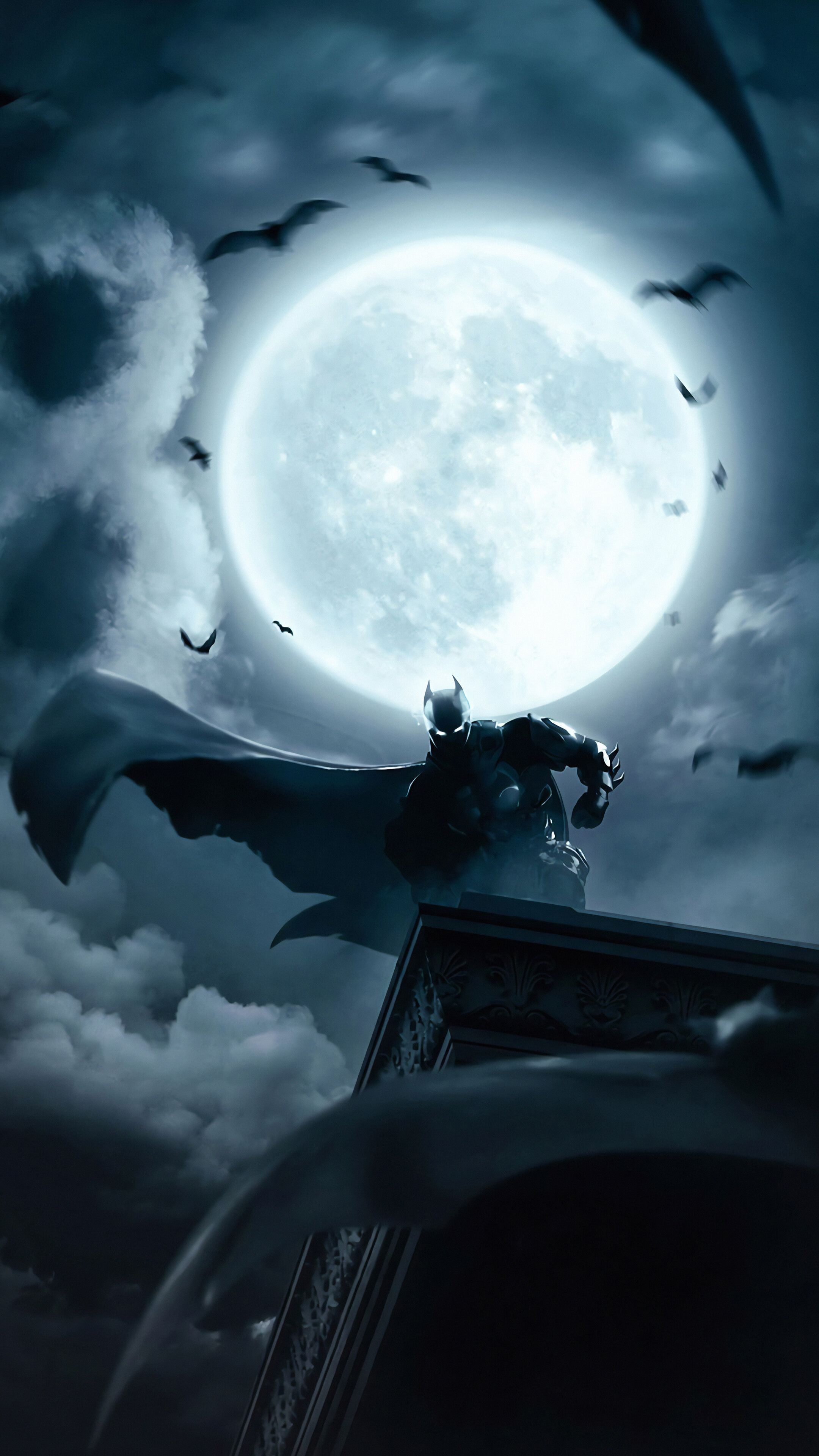 2160x3840 4k Black Batman Wallpaper