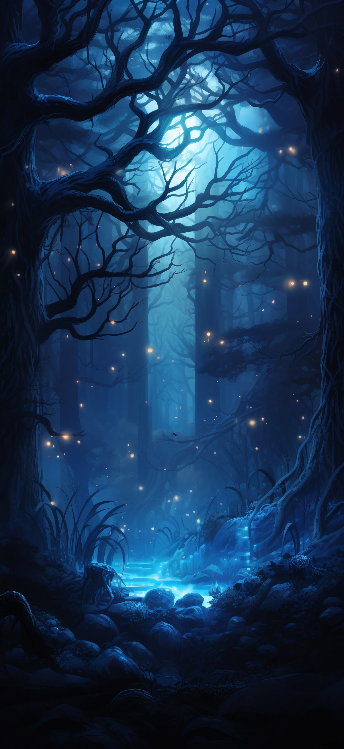 1200x2608 Magical Dark Forest
