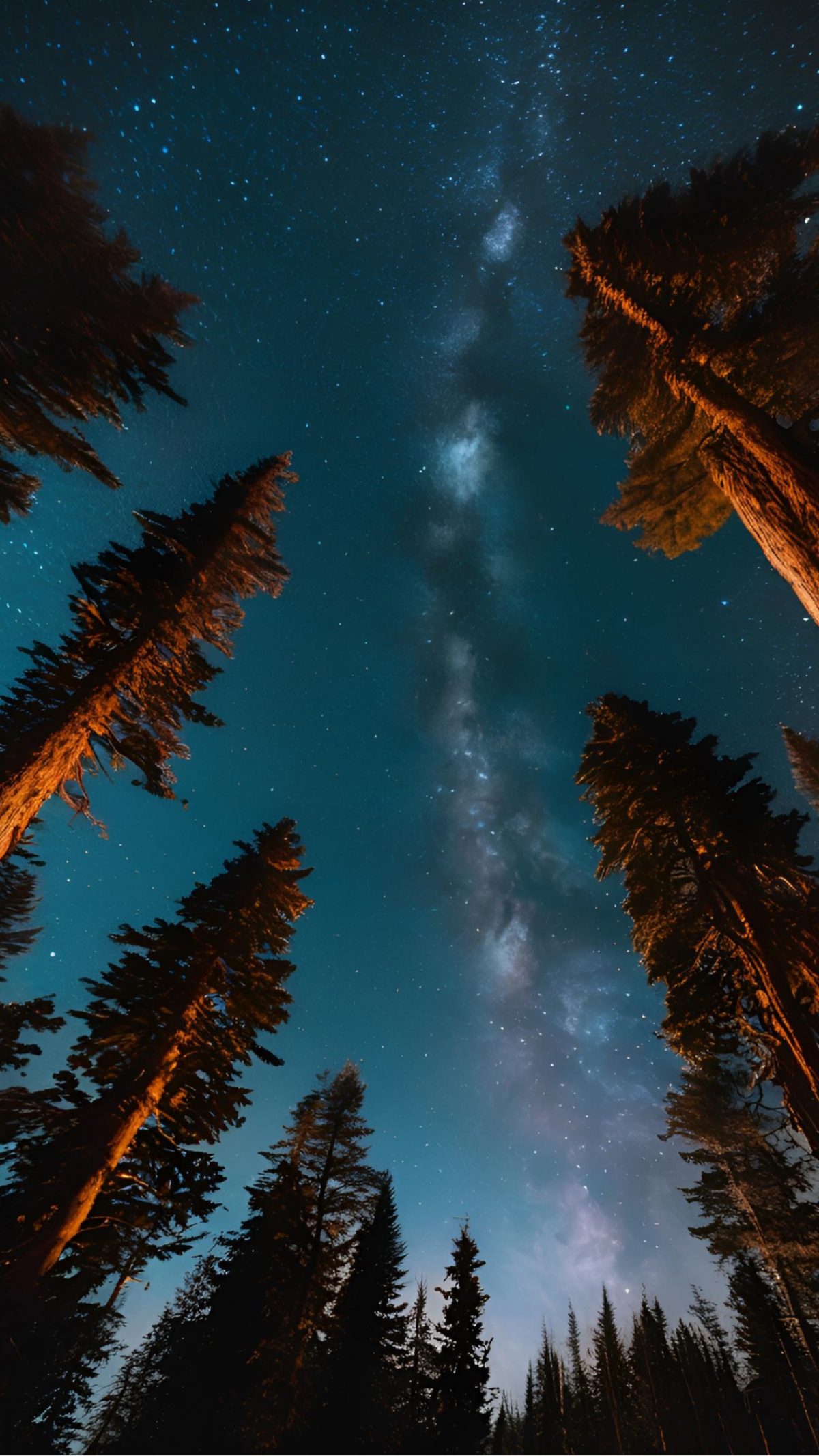 1200x2133 View Of The Stars And Galaxy From The Forest