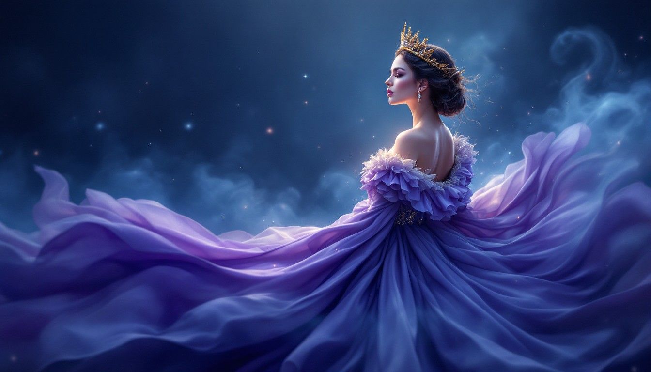 1344x768 Download Midnight Queen Dreams Image, Ethereal, Fantasy