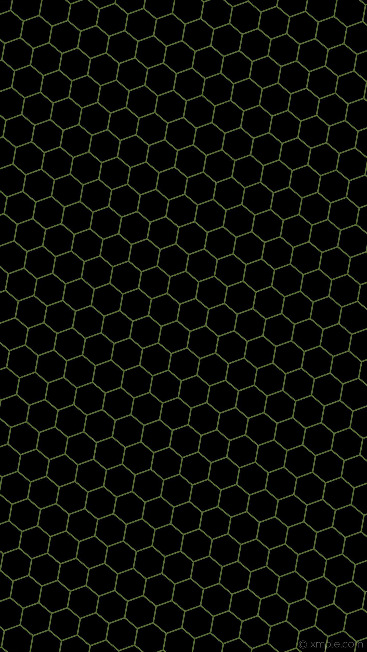 1440x2560 Black Honeycomb Wallpaper