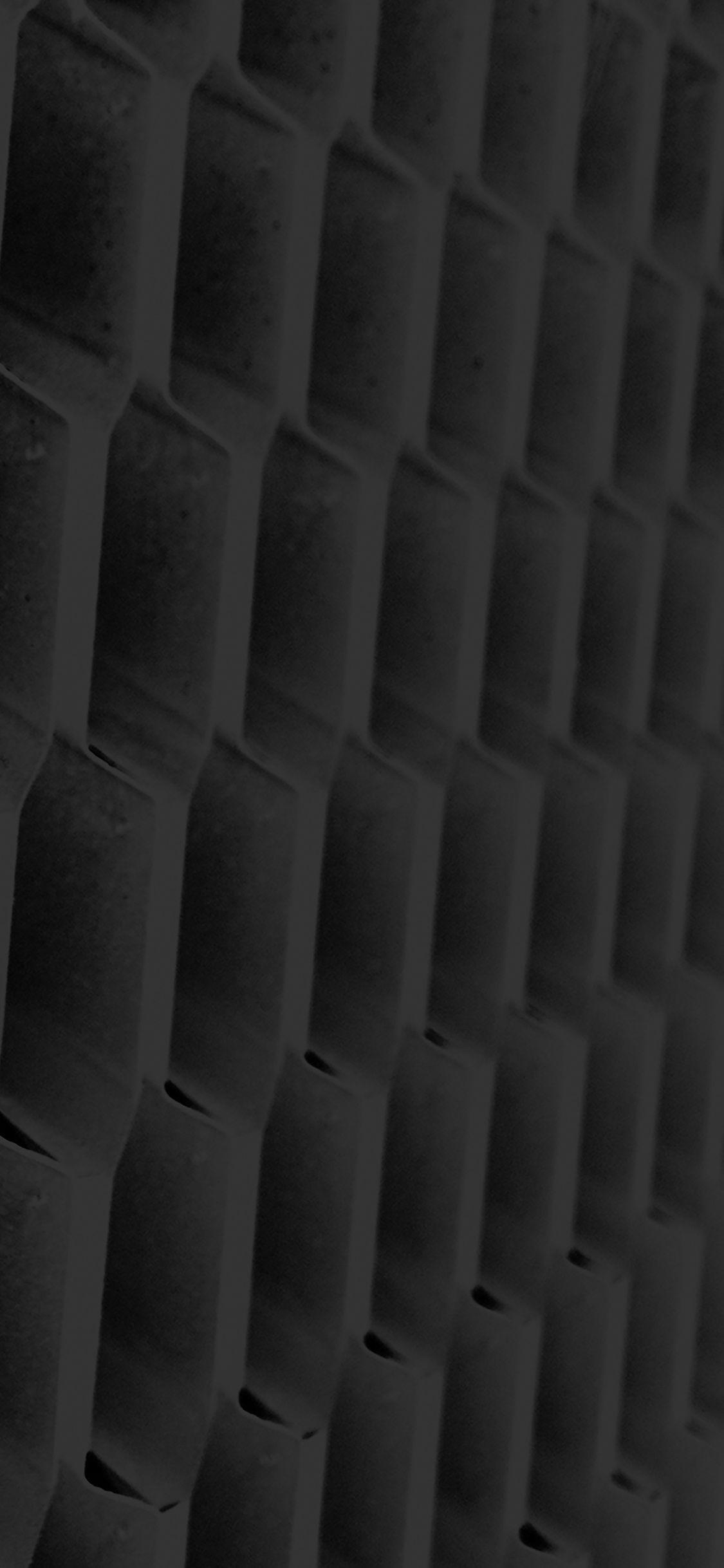 1125x2436 Honeycomb Metal Dark Bw Pattern Wallpaper