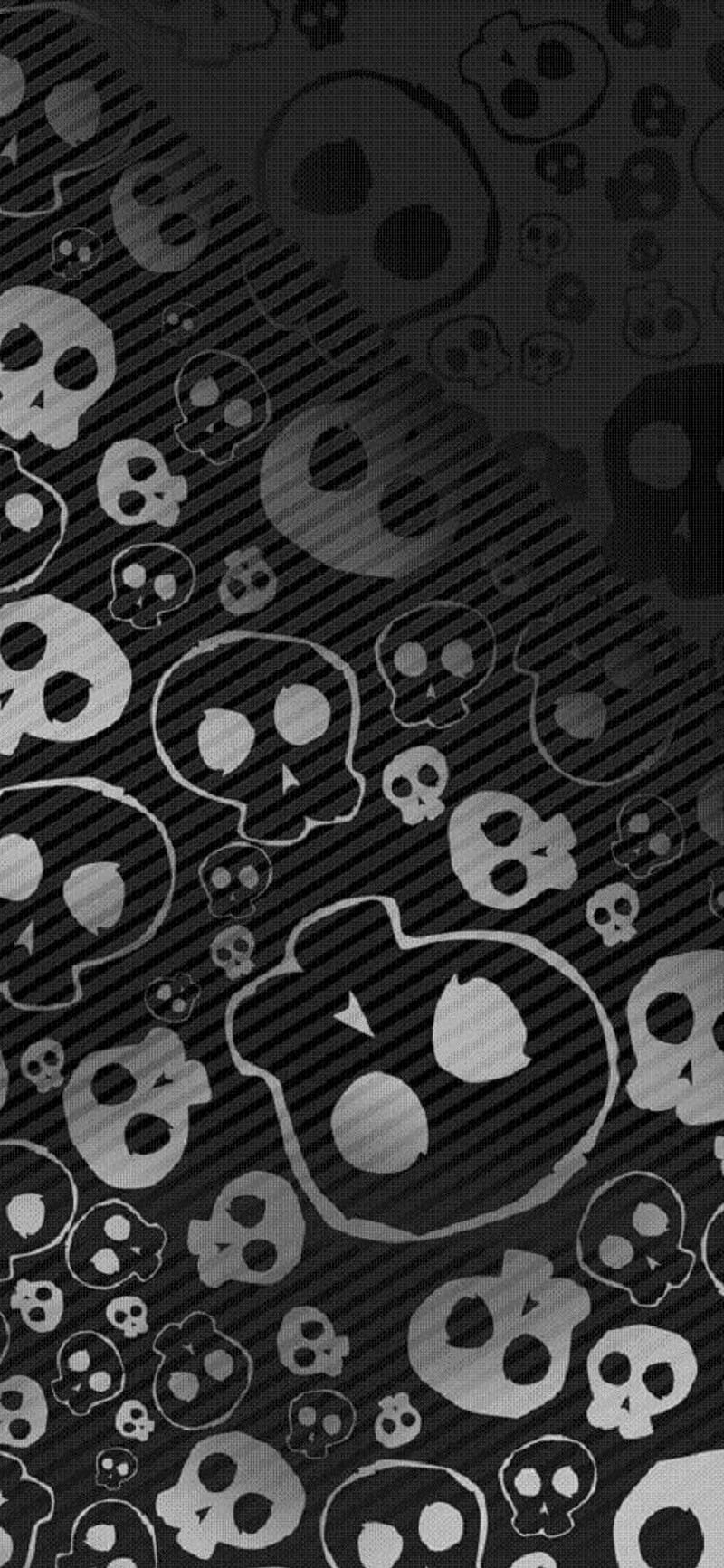 800x1733 Skull, black, dark, dope, emo, goth, HD phone wallpaper