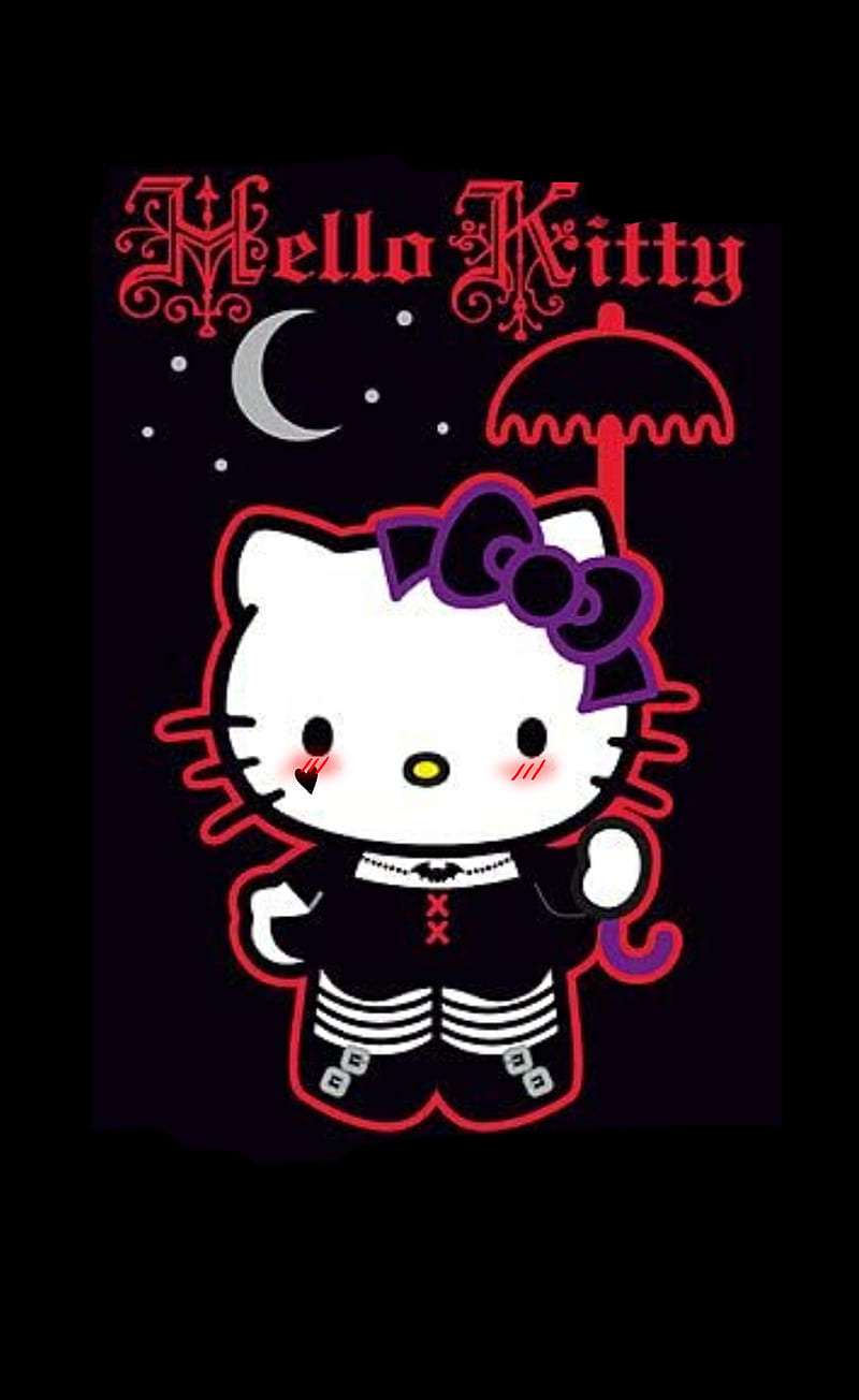 800x1304 Goth hello kitty, gothic, hello kitty, HD phone wallpaper