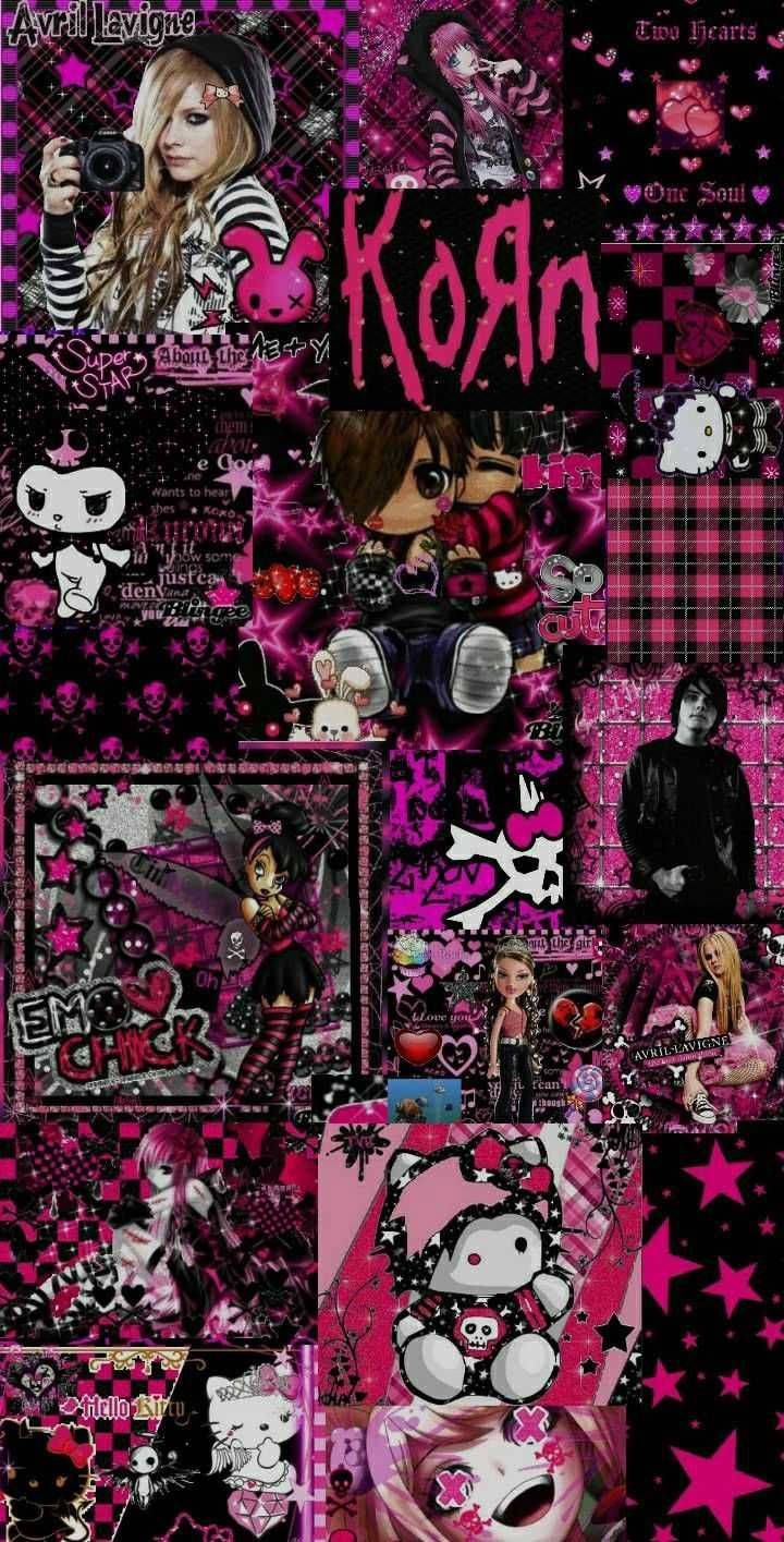 720x1415 Goth Collage Wallpaper