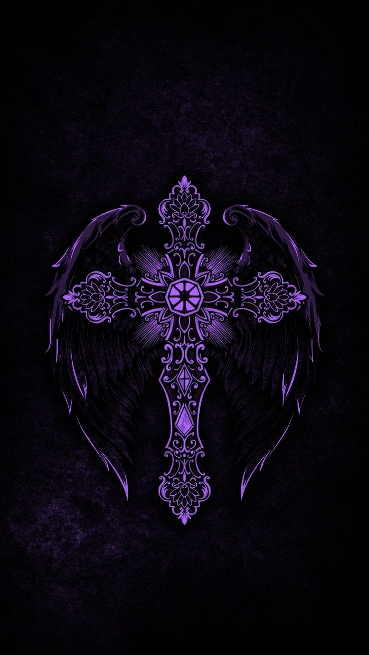 736x1308 Purple goth aesthetic. Goth aesthetic wallpaper, Y2k background, Cross wallpaper