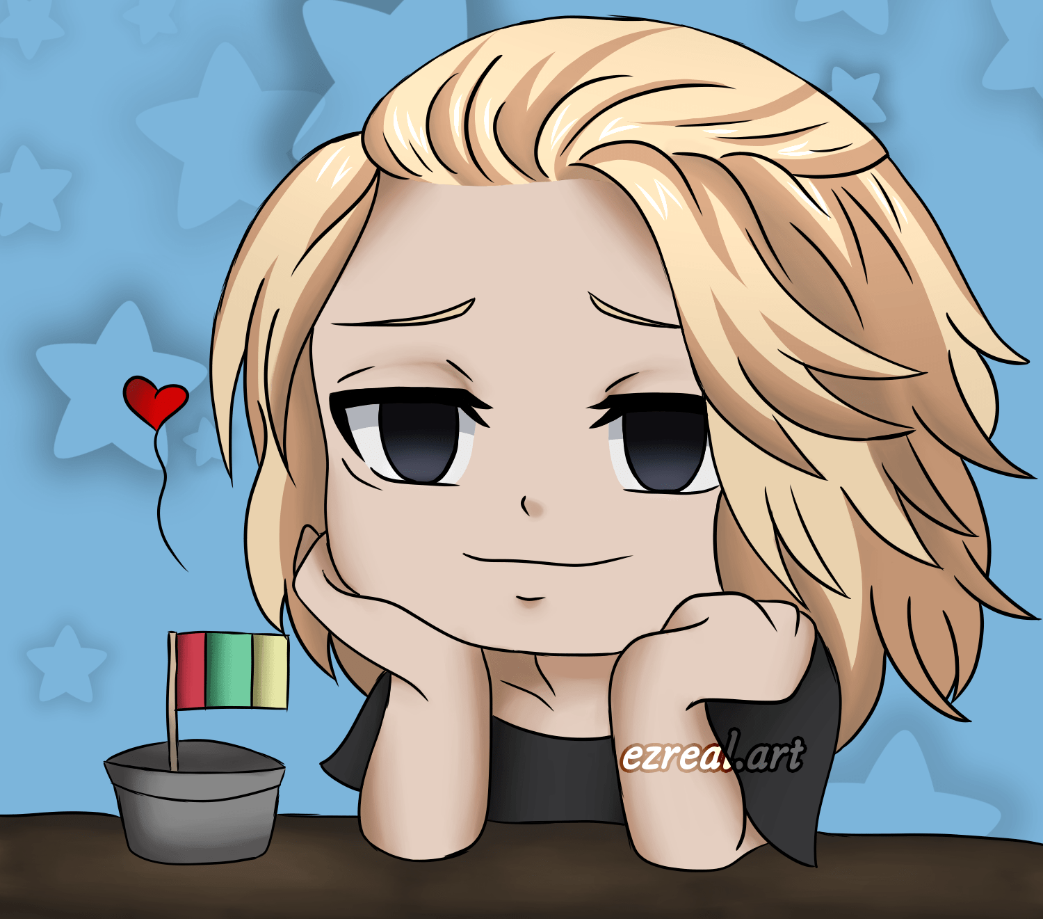 1500x1321 Sano Manjiro chibi Ezreal ART street