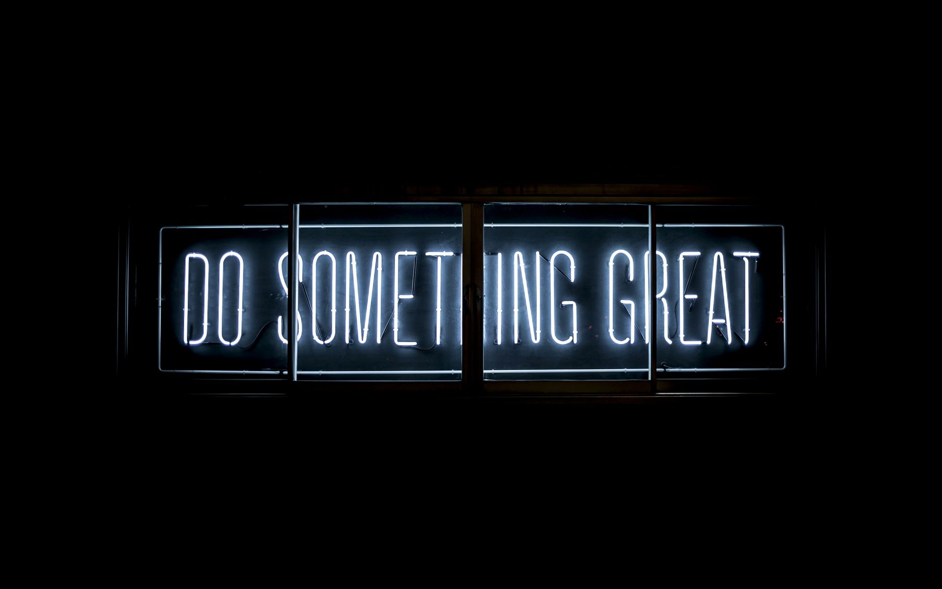 1920x1200 Do Something Great Wallpaper 4K, Neon glow, Inspirational quotes
