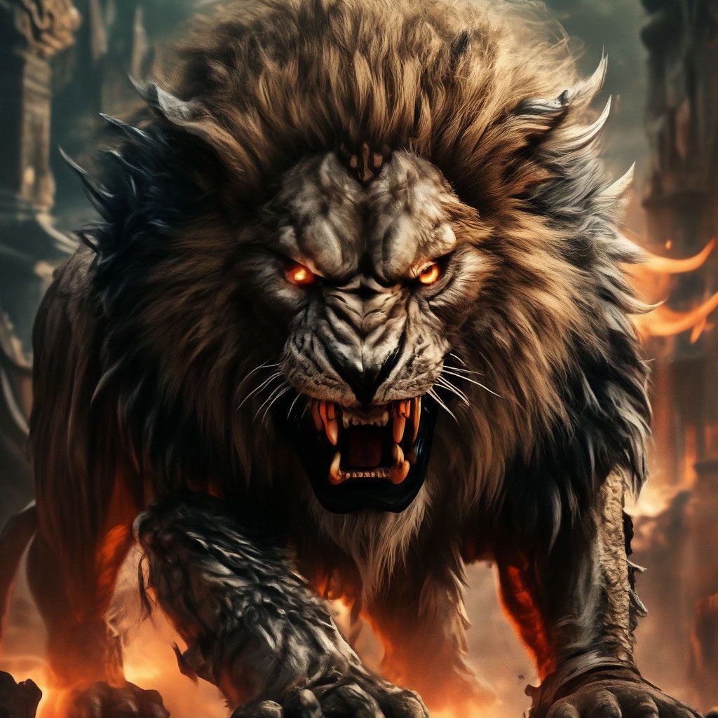 1024x1024 The mad demon lion