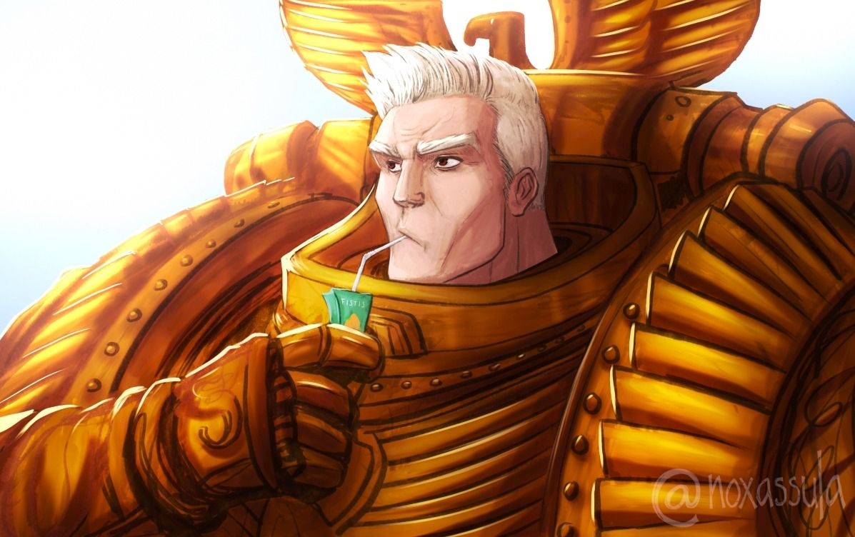 1197x752 A silly Rogal Dorn doodle ✊