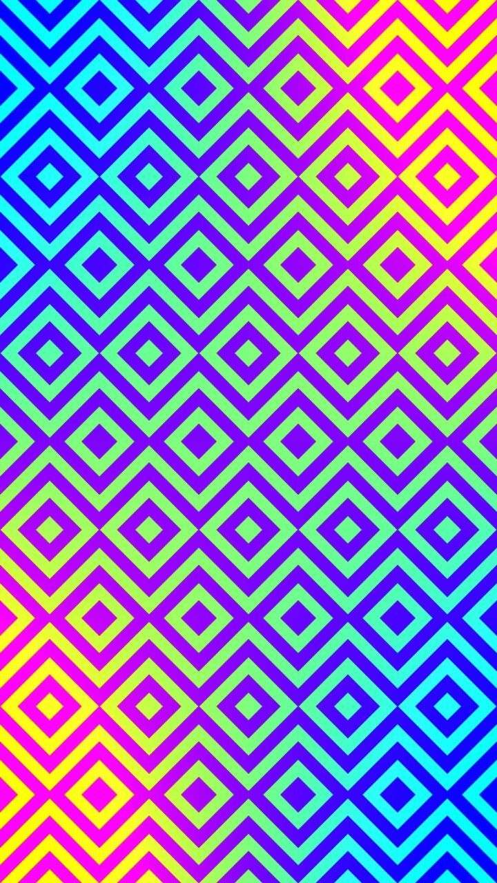 720x1280 Colorful Abstract Pattern Wallpaper. Vibrant rainbow pattern design, Rainbow gradient pixel pattern, Vibrant rainbow crystal pattern